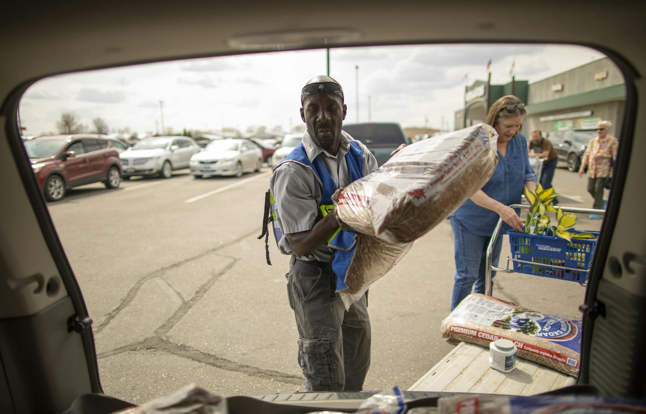 Paul Pyykkonen loaded bags of mulch for Menards customer Jill Doering Thursday afternoon. ] JEFF WHEELER ï jeff.wheeler@startribune.com What began as a modest fund raising effort to raise $1500 to buy a new bicycle for Paul Pyykkonen mushroomed into an outpouring of support for the 43 year-old Buffalo man who works at the town's Menards. Pyykkonen, who has some cognitive deficiencies thought to stem from being neglected as an infant in his home country of Liberia, is very popular with the s