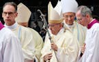 Pope Francis leads a Mass in Malmo, Sweden, where he had traveled for a ceremony ahead of the 500th anniversary of the Protestant Reformation, Nov. 1,