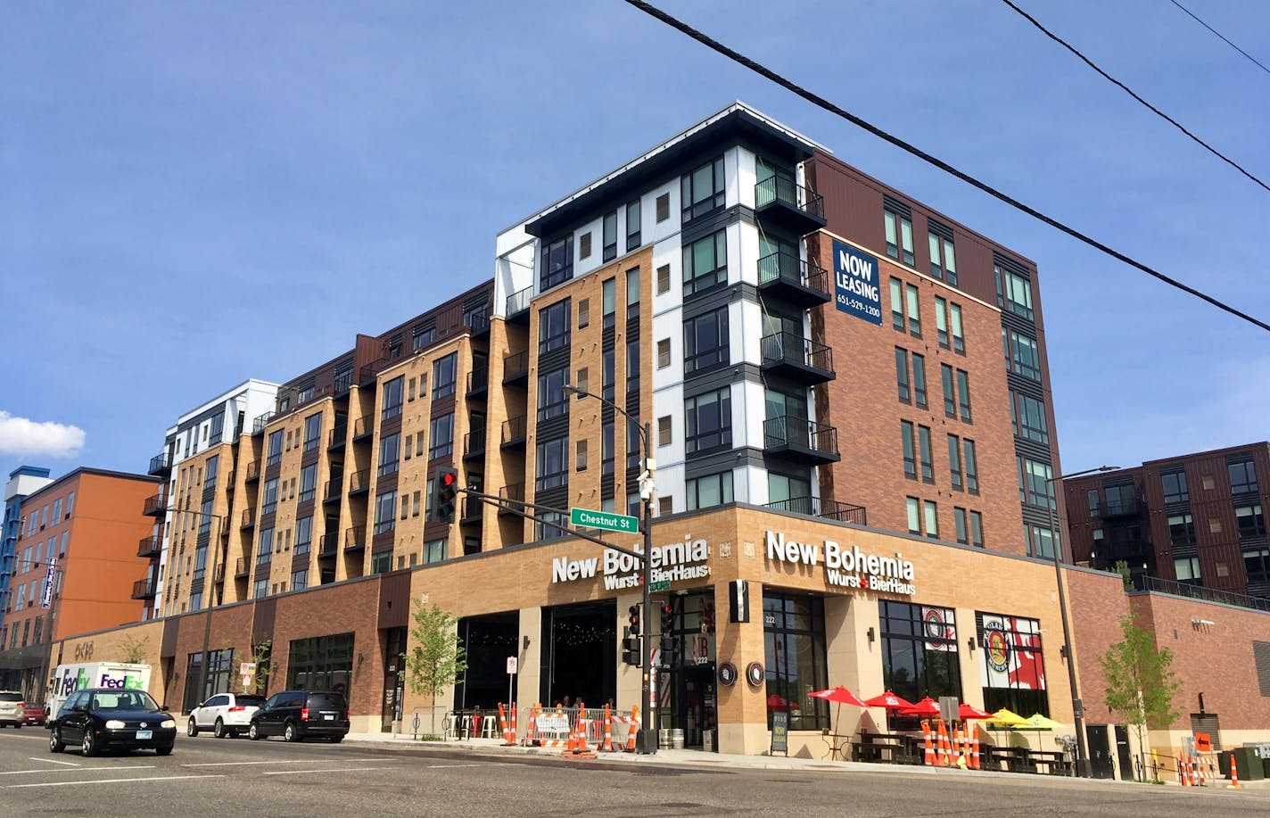 When the Oxbo apartments in St. Paul opened in March the building was already 25 percent preleased. Throughout the metro area, more new apartments were leased than built in the first three months of the year, Marquette Advisors found.