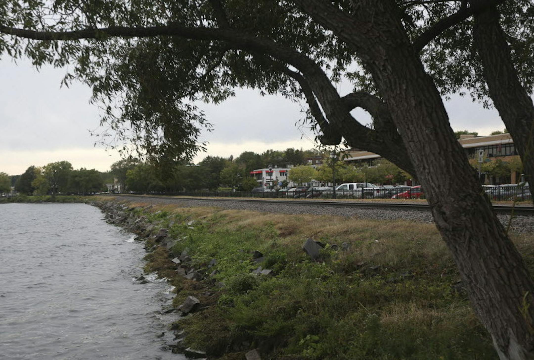 Wayzata's lakefront, which includes railroad tracks near Lake Minnetonka. Star Tribune file photo.