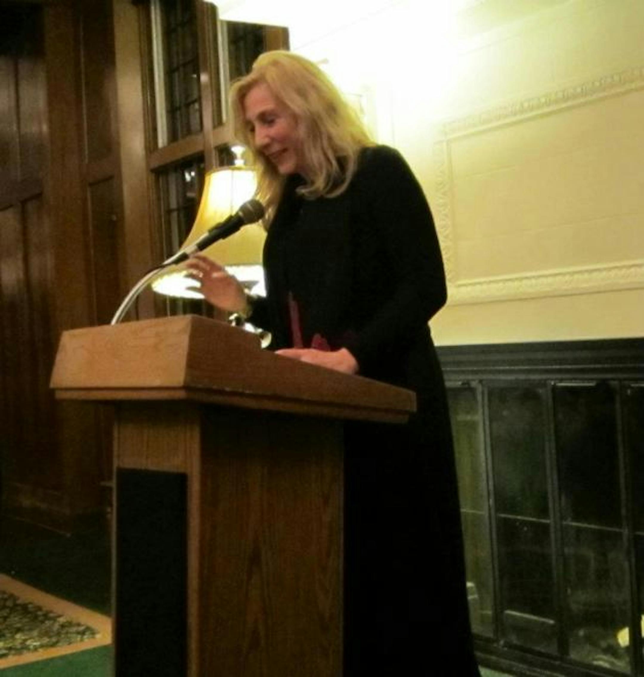 St. Paul author N.M. Kelby read a lush, sensuous passage from her lush, sensuous novel, "White Truffles in Winter."