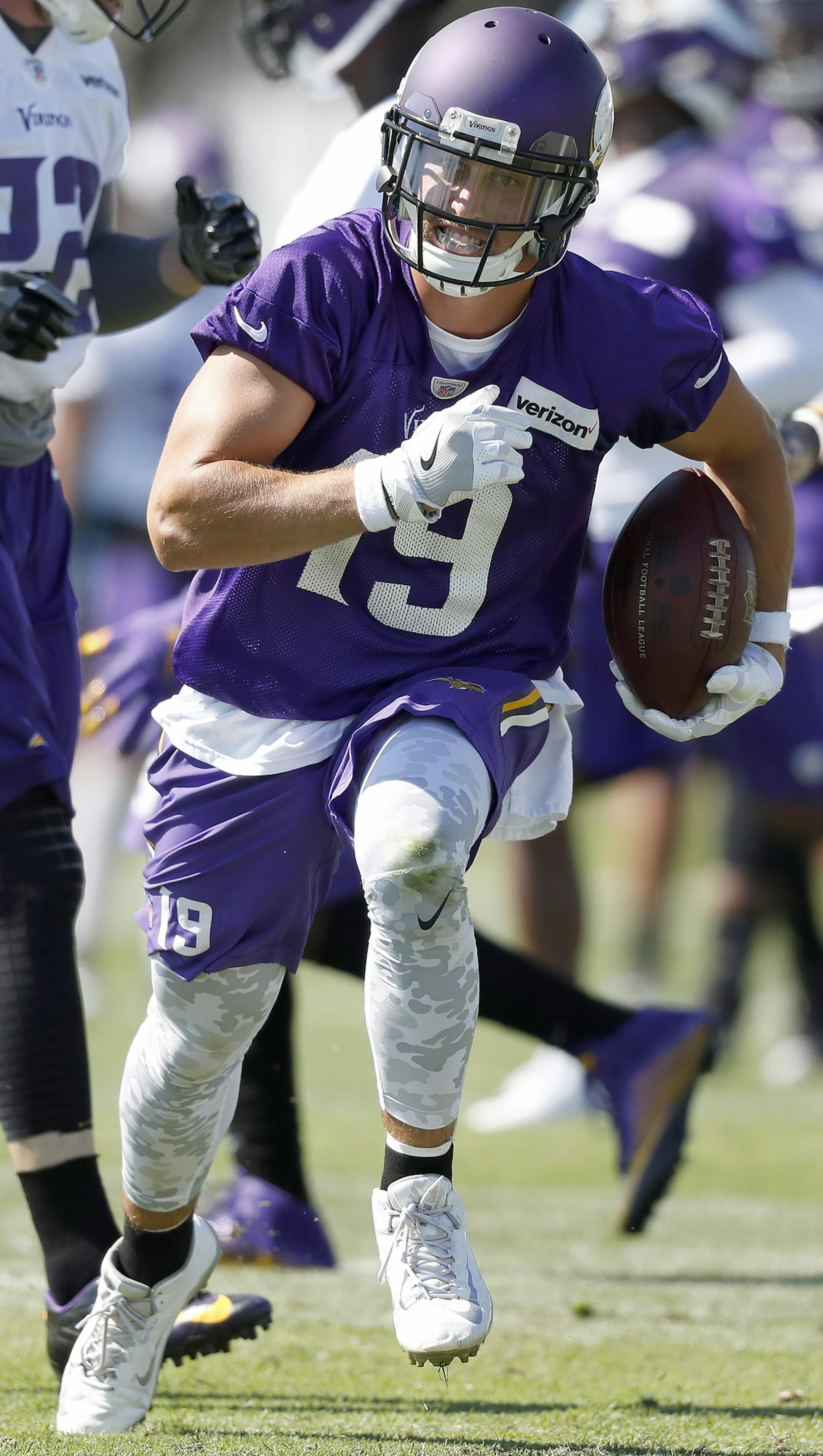 Minnesota Vikings Adam Thielen (19). ] CARLOS GONZALEZ cgonzalez@startribune.com - July 29, 2016, Mankato, MN, Minnesota State University, Mankato, Minnesota Vikings Training Camp