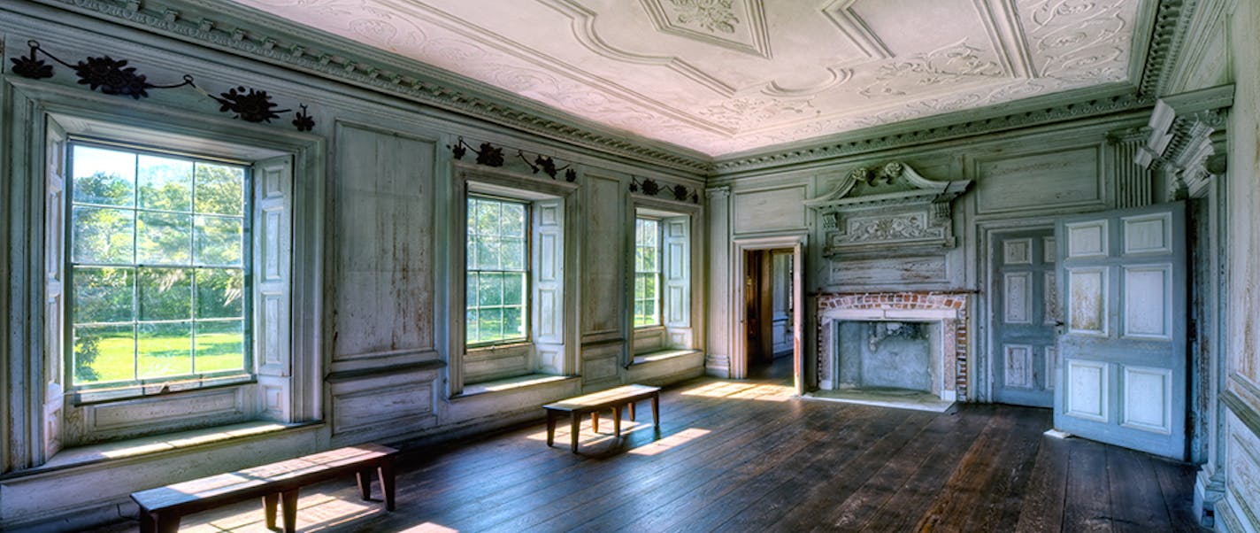 The drawing room walls at Drayton Hall in Charleston, S.C., haven't been painted since the Civil War era.