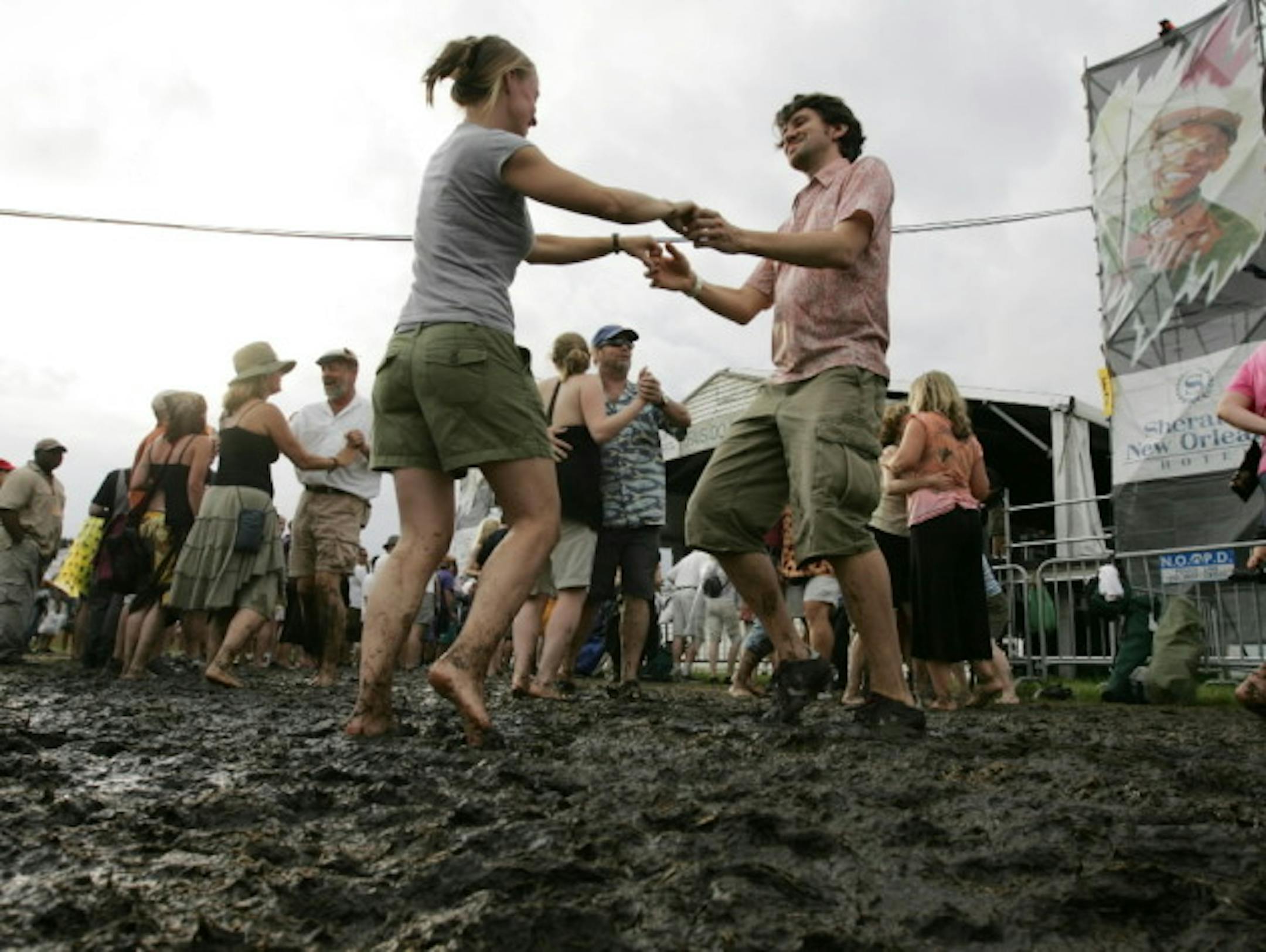 Jazz Fest in New Orleans: It's much lovelier than it looks here. / Dave Martin, AP