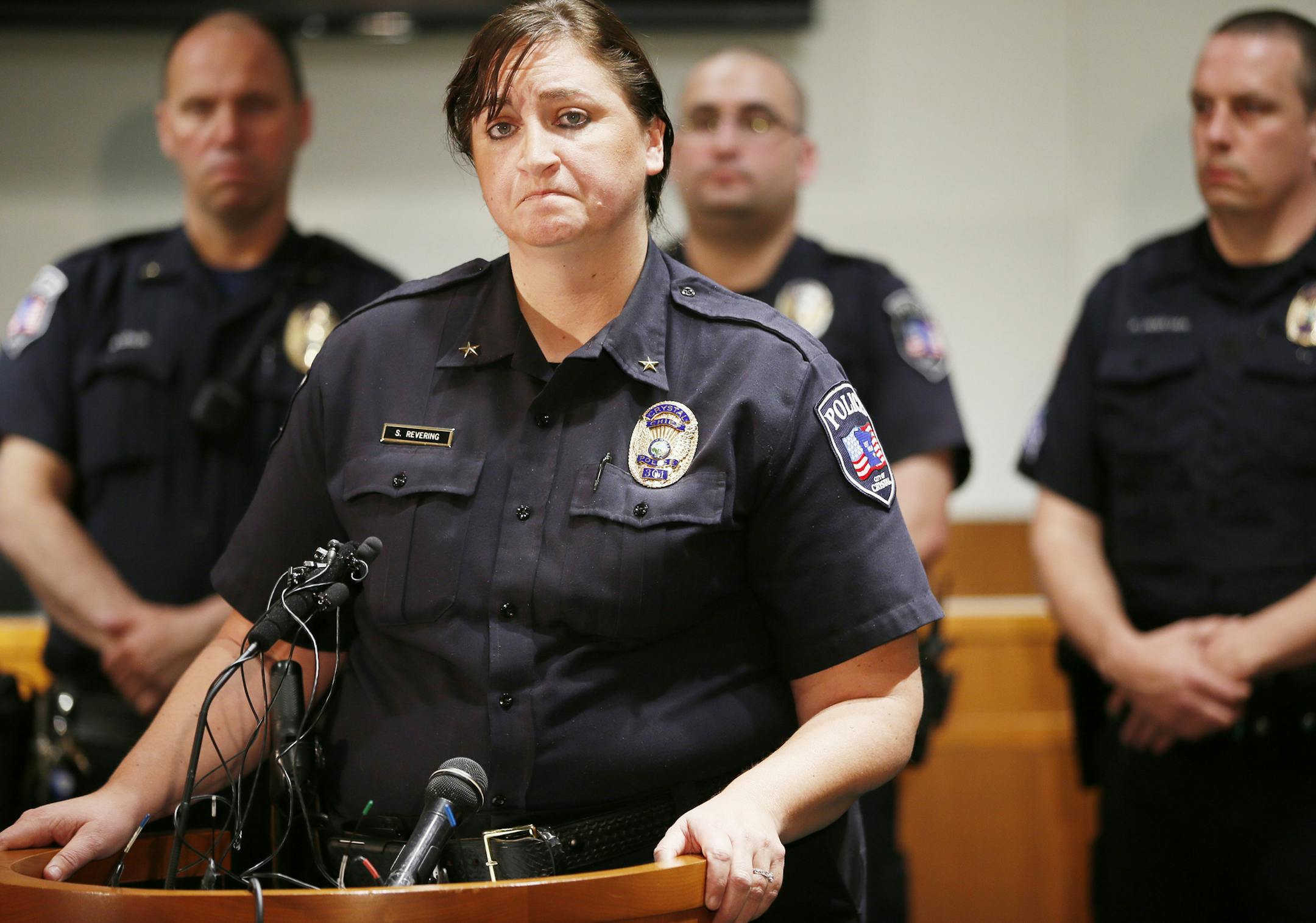 Crystal Police Chief Stephanie Revering said that Pierre Collins is the ìPrimary suspect in what officially has become a homicide investigation in the death of his 10-year old son, Barway Collins Sunday April 12, 2015 in Crystal, Minnesota. Barway Collins the 10 year-old whoís body was found Saturday in the Mississippi River in Brooklyn Center. Jerry Holt/ Jerry.Holt@Startribune.com