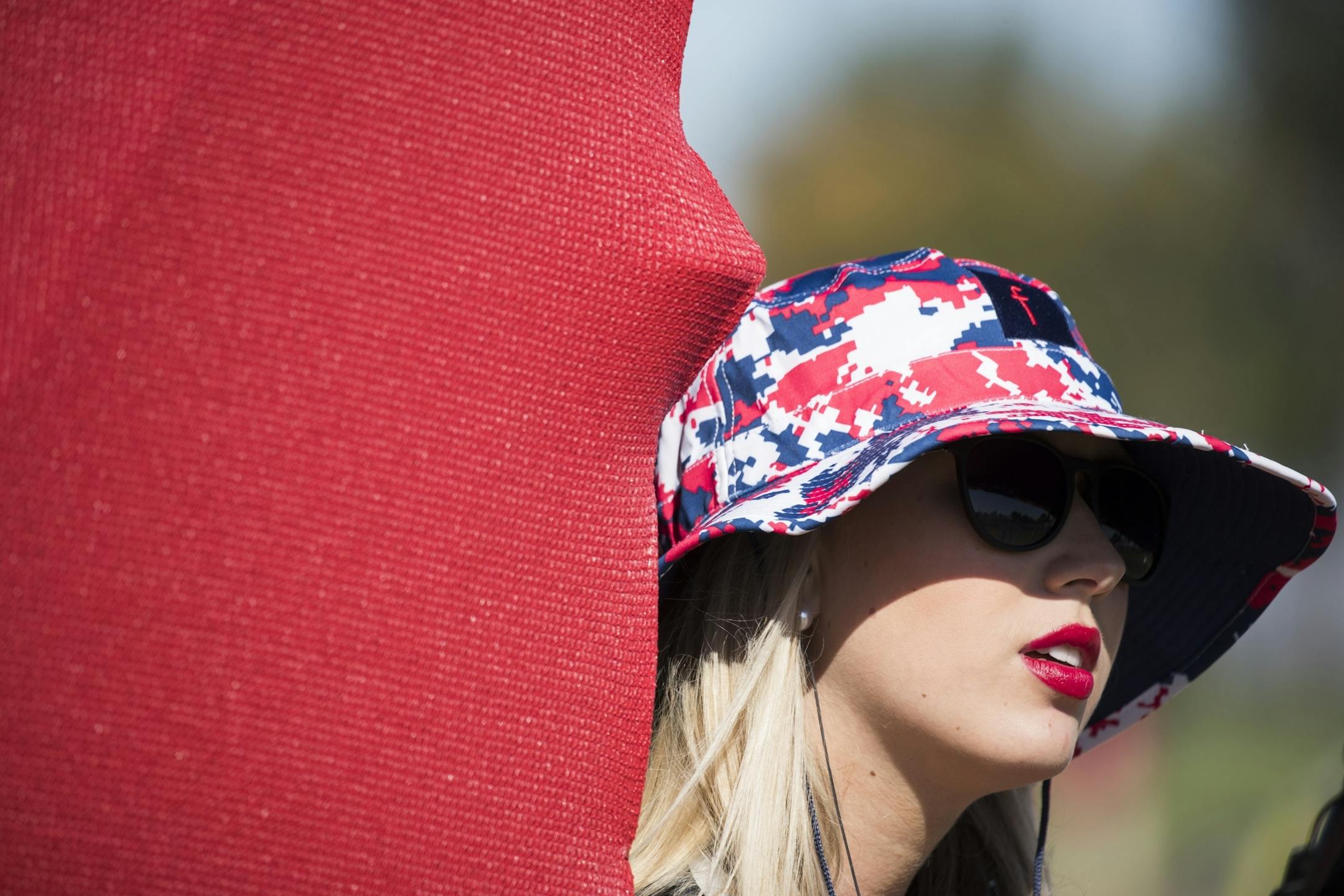 Maggie Hunt of Edina watches the action from the sidelines.
