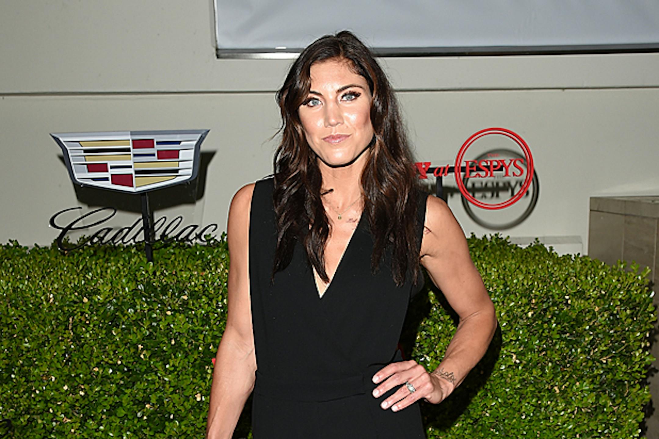 Soccer star Hope Solo attends a media event on July 14, 2015, in Hollywood, Calif.