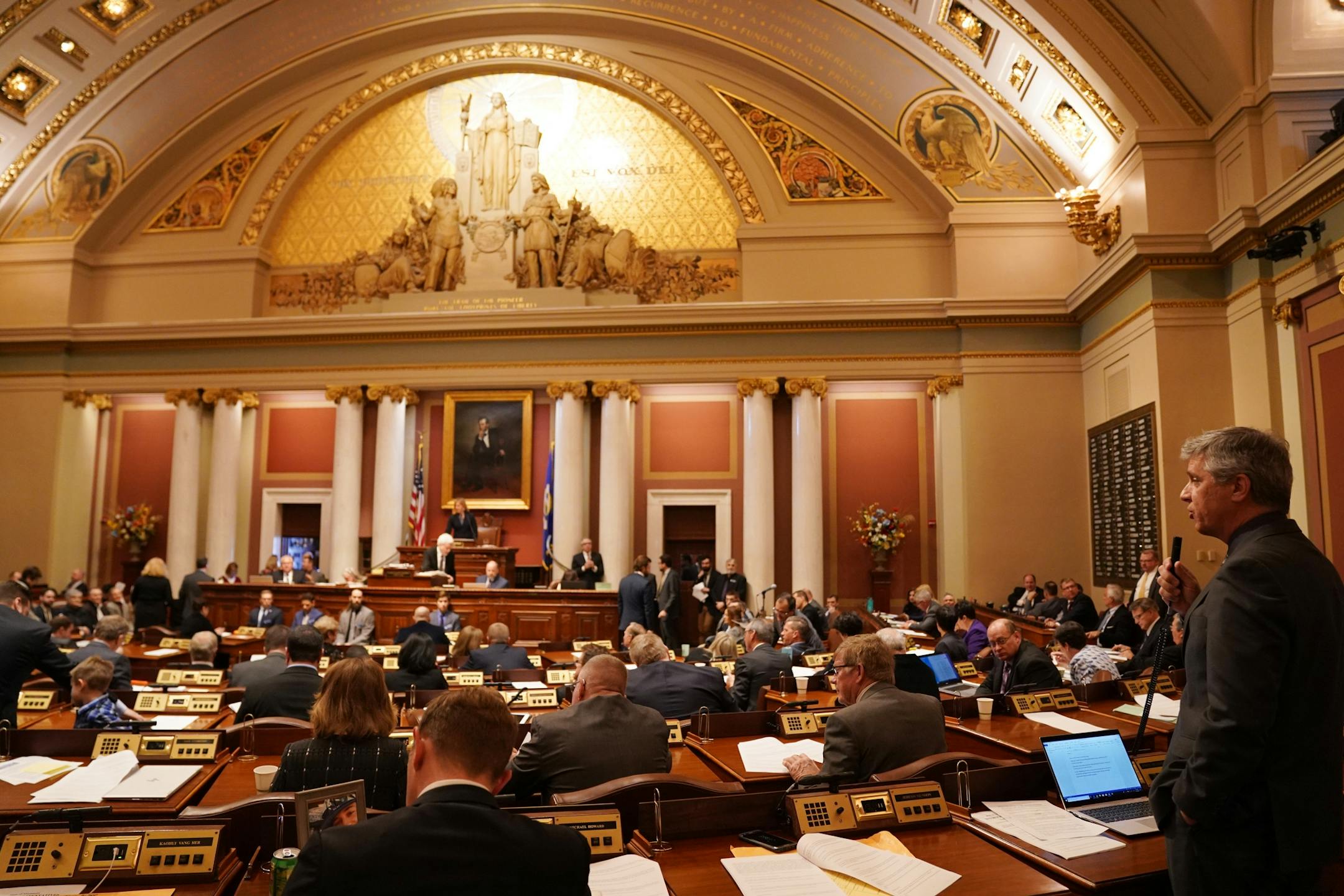 Rep. Steve Drazkowski, R-Mazeppa, made a motion to immediately adjourn the session, which failed, at the start of the legislative session Tuesday.