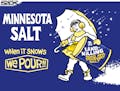 Sack cartoon: Winter salt's effects on lakes