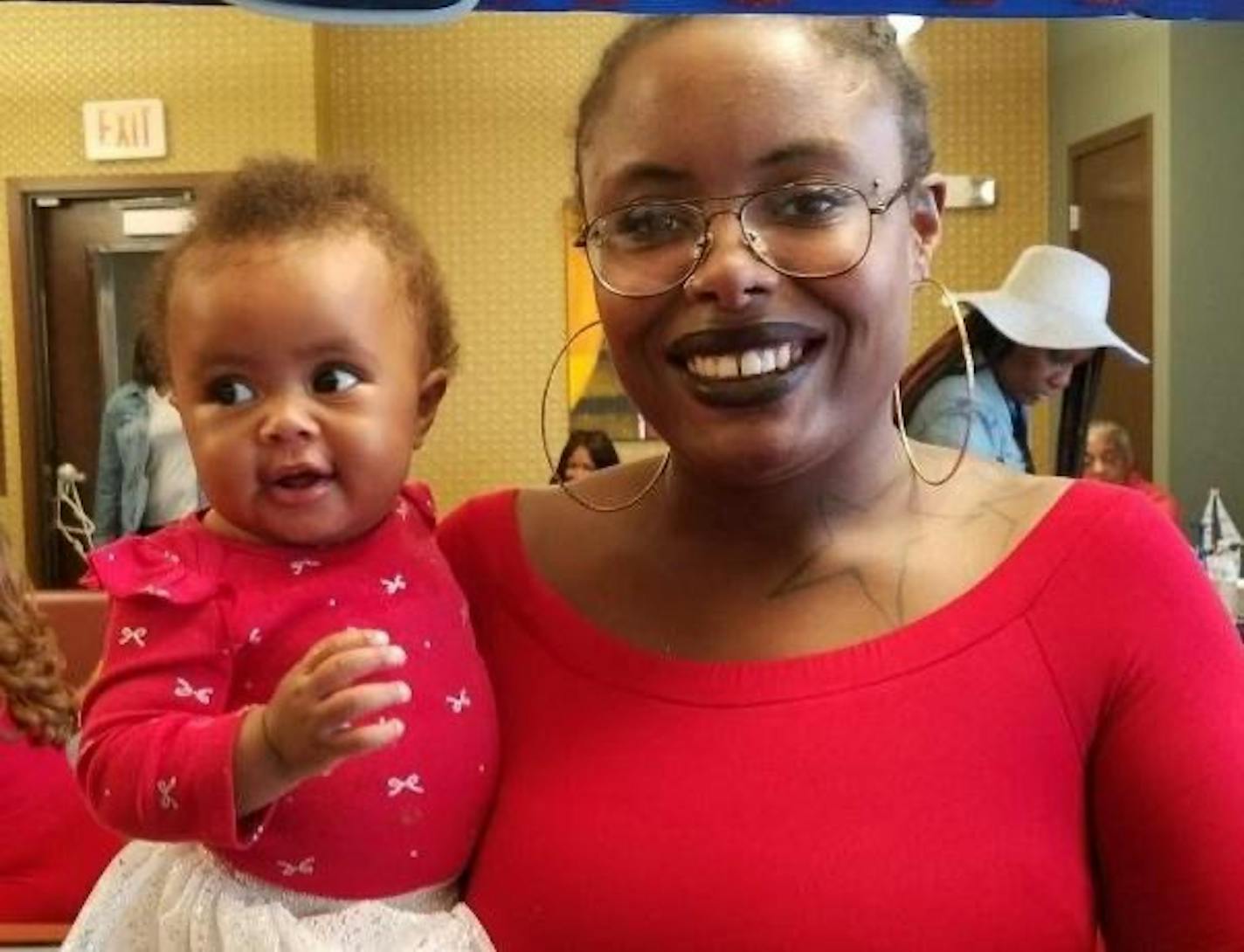 Canisha Saulter with her daughter, Winter Burrows