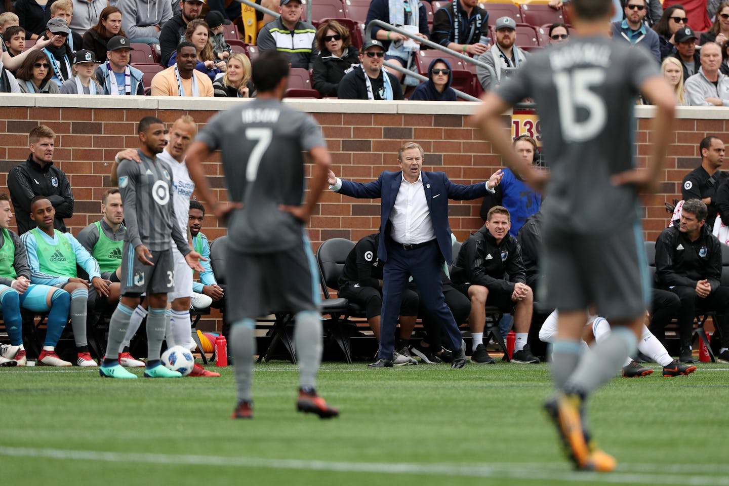 Minnesota United head coach Adrian Heath