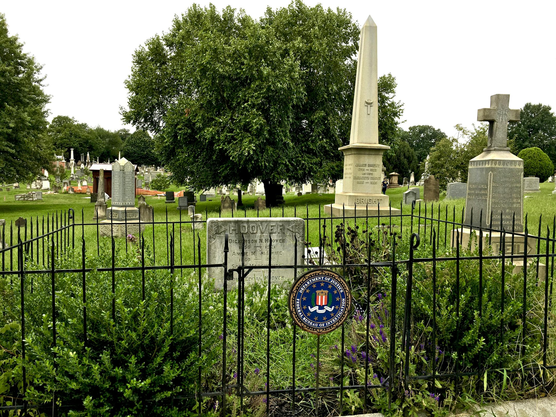J. Edgar Hoover, head of the FBI, is buried in Congressional Cemetery. Melanie Radzicki McManus * Special to the Star Tribune