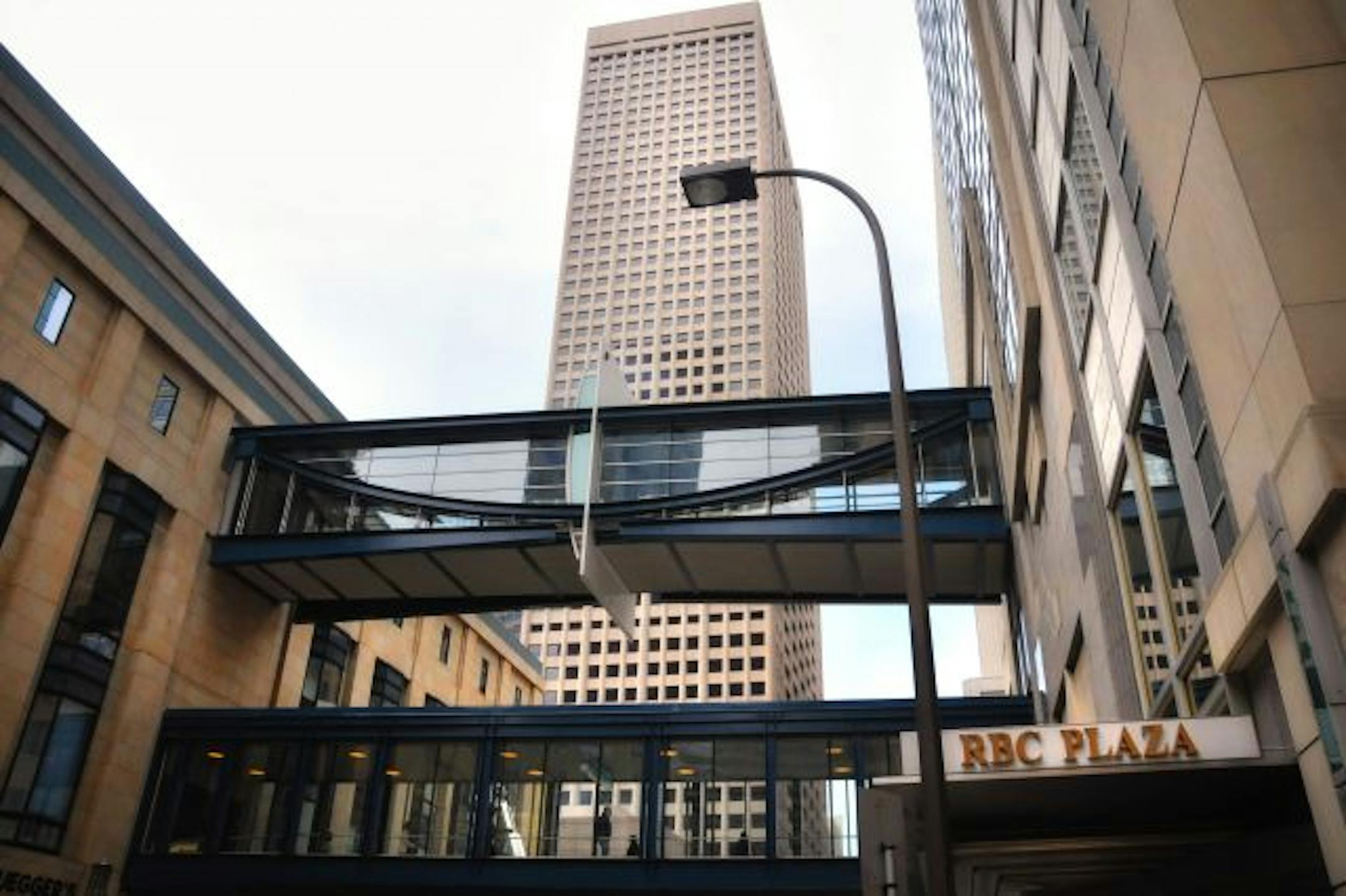 City Center Building at 40 South 7th St. Minneapolis. center, on the left is Gaviidae Common, on the right RBC Plaza, all owned by Brookfield Properties.
