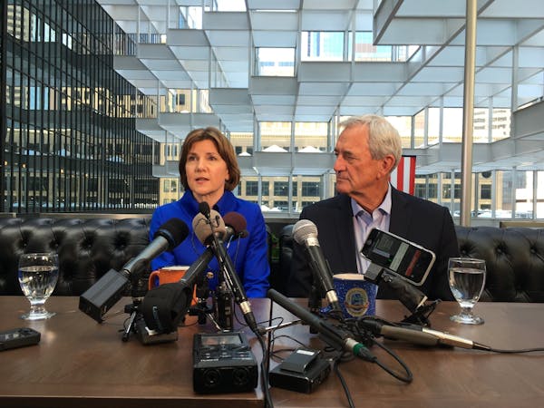 Lori Swanson announced her plans to run for governor at a news conference on June 4 with running mate U.S. Rep. Rick Nolan at her side.
