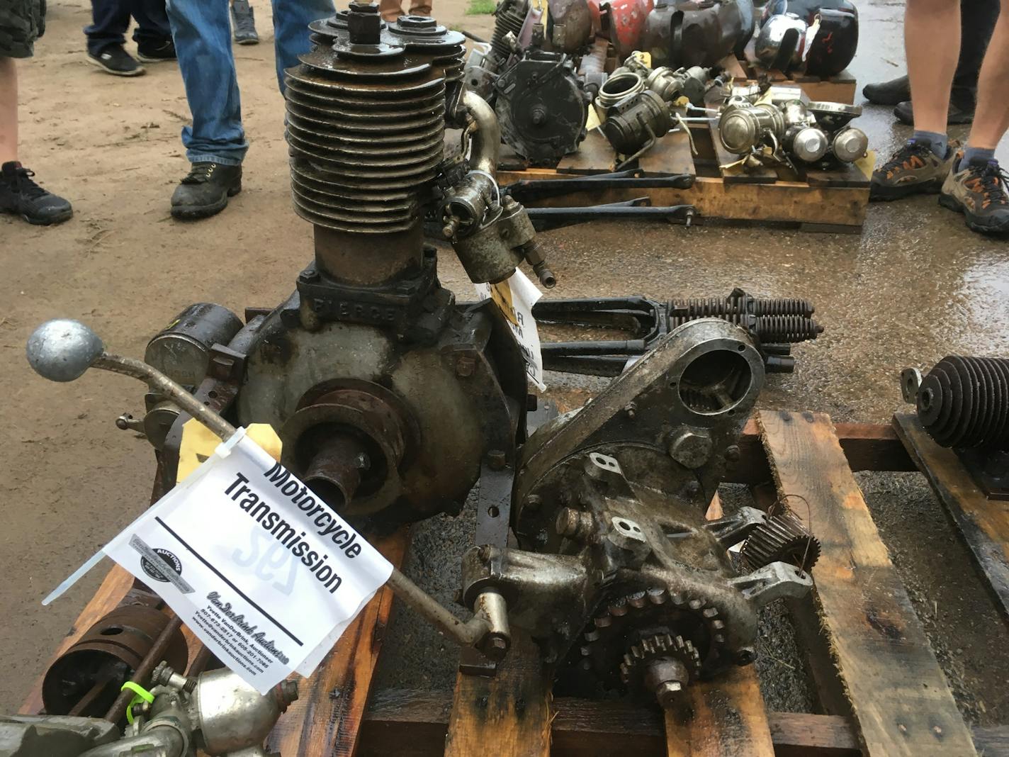 Vintage motorcycle parts were in high demand at Yvette VanDerBrink's recent auction. Some items brought thousands of dollars.