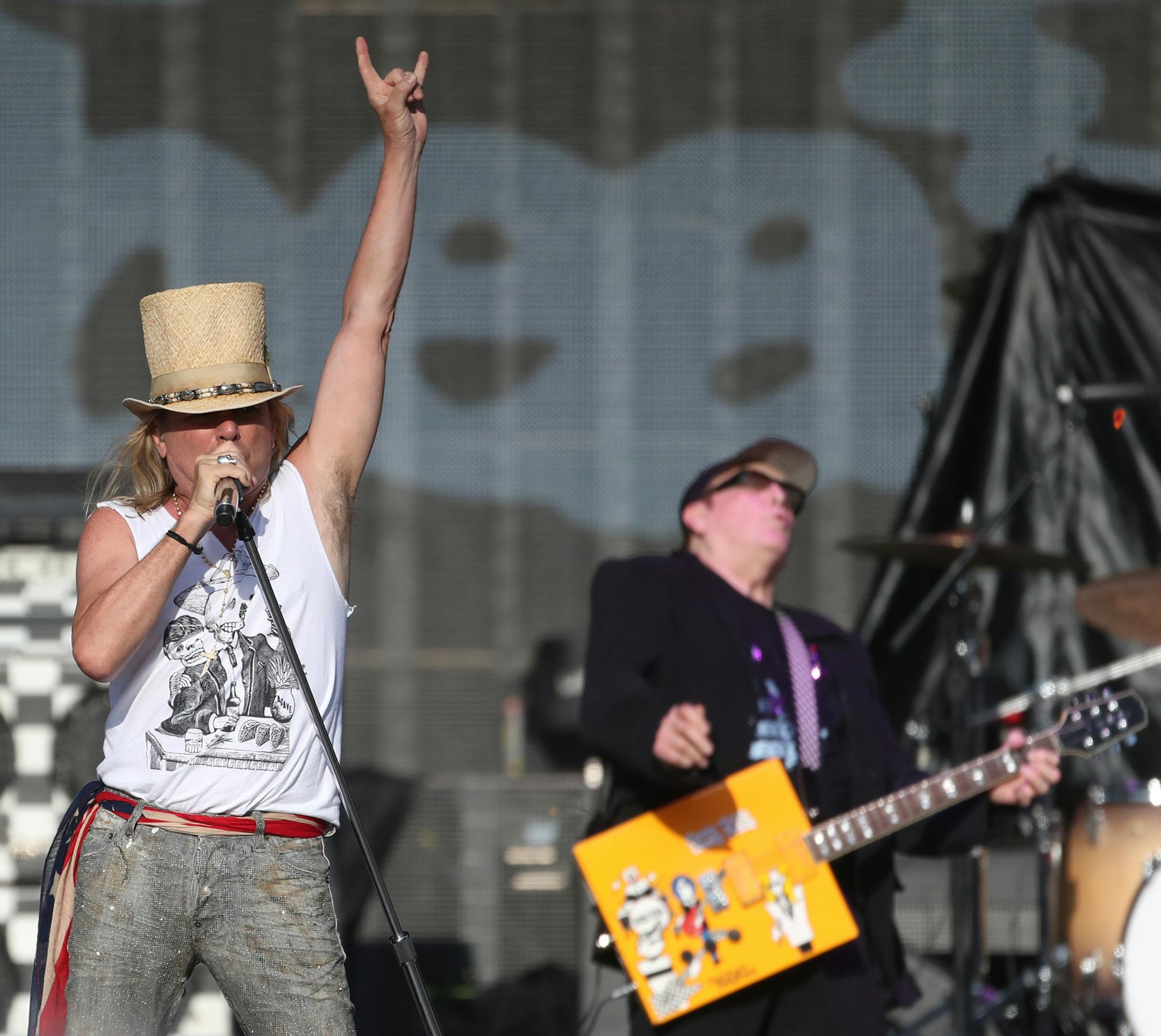 Cheap Trick, including Robin Zander on vocals and Rick Nielsen on lead guitar, performed Friday, July 27, 2018, at Target Field in Minneapolis.