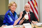 Dr. Deborah Birx, ambassador and White House coronavirus response coordinator, held a 3M N95 mask, with Vice President Mike Pence at 3M in Maplewood o
