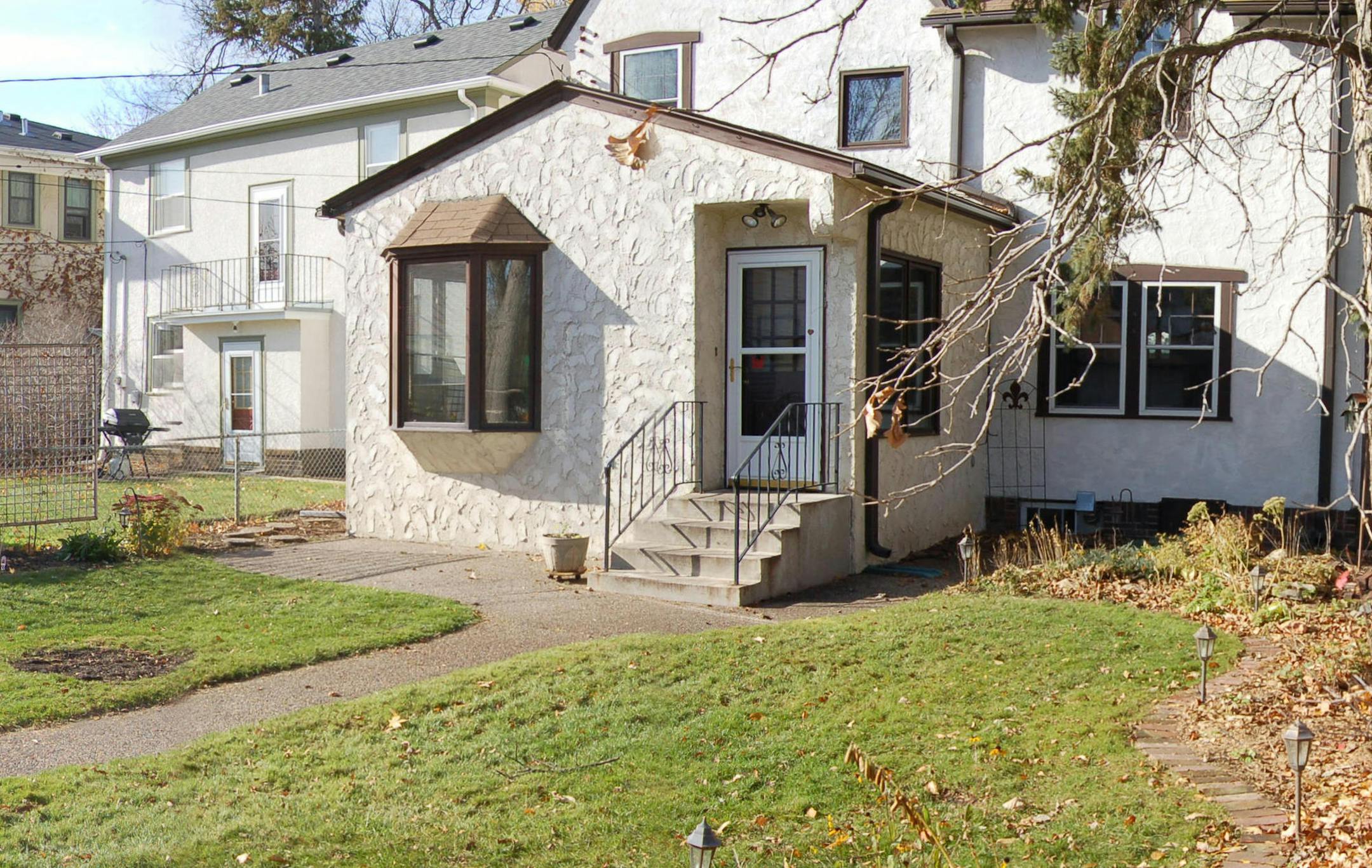 BEFORE and AFTER - Before pix of a Mpls. backyard prior to Bachman's landscaping. provided by bachman's.