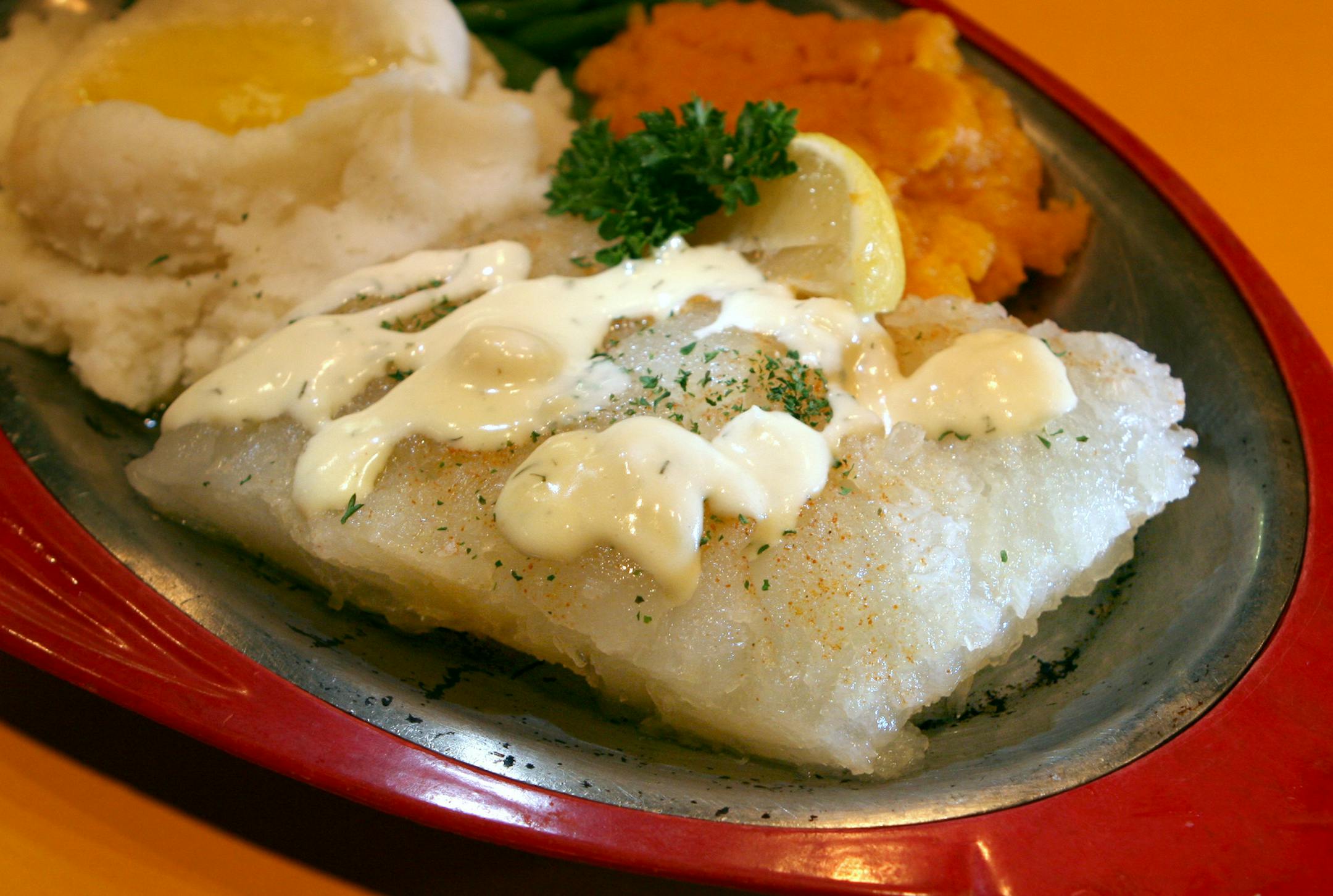 A heaping helping of lutefisk was the star of a holiday dinner.