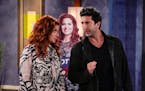 Debra Messing as Grace Adler and David Schwimmer as Noah Broader on “Will & Grace.”