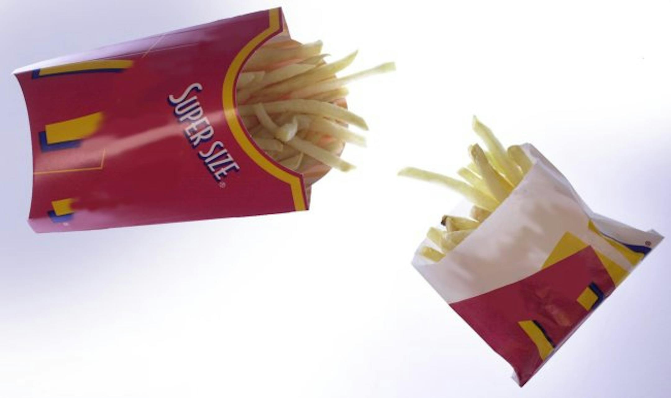 Minneapolis,MN;1/21/03:Supersized french fries vs the regular sized fries.%%GENERAL INFORMATION: French fries