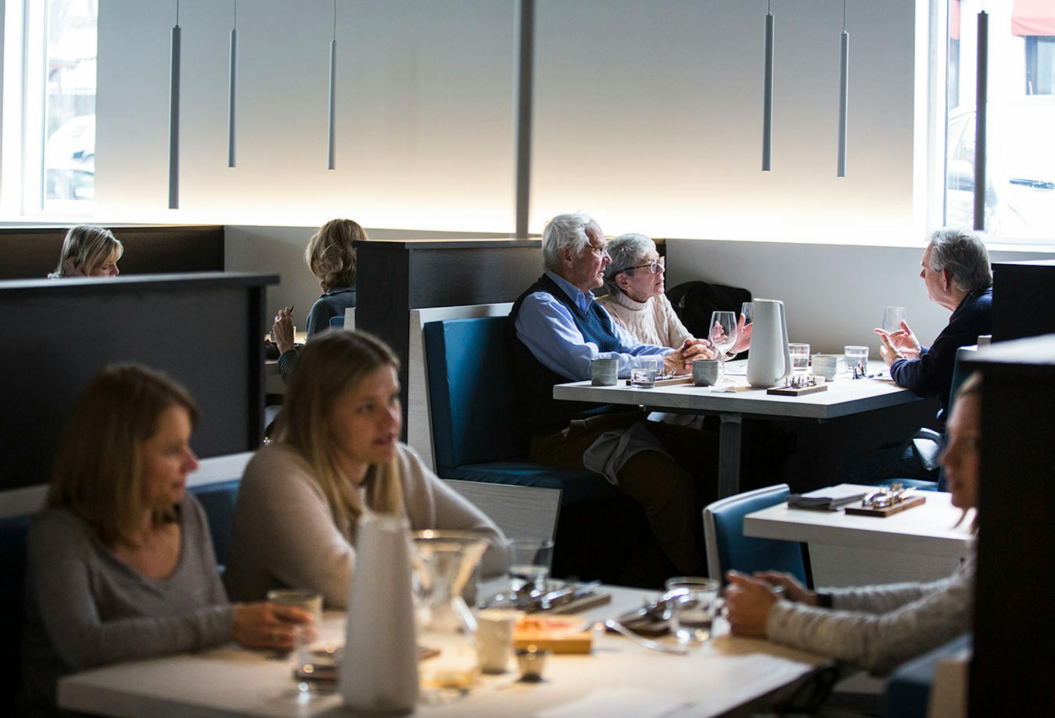 Diners during lunch hour at Upton 43.