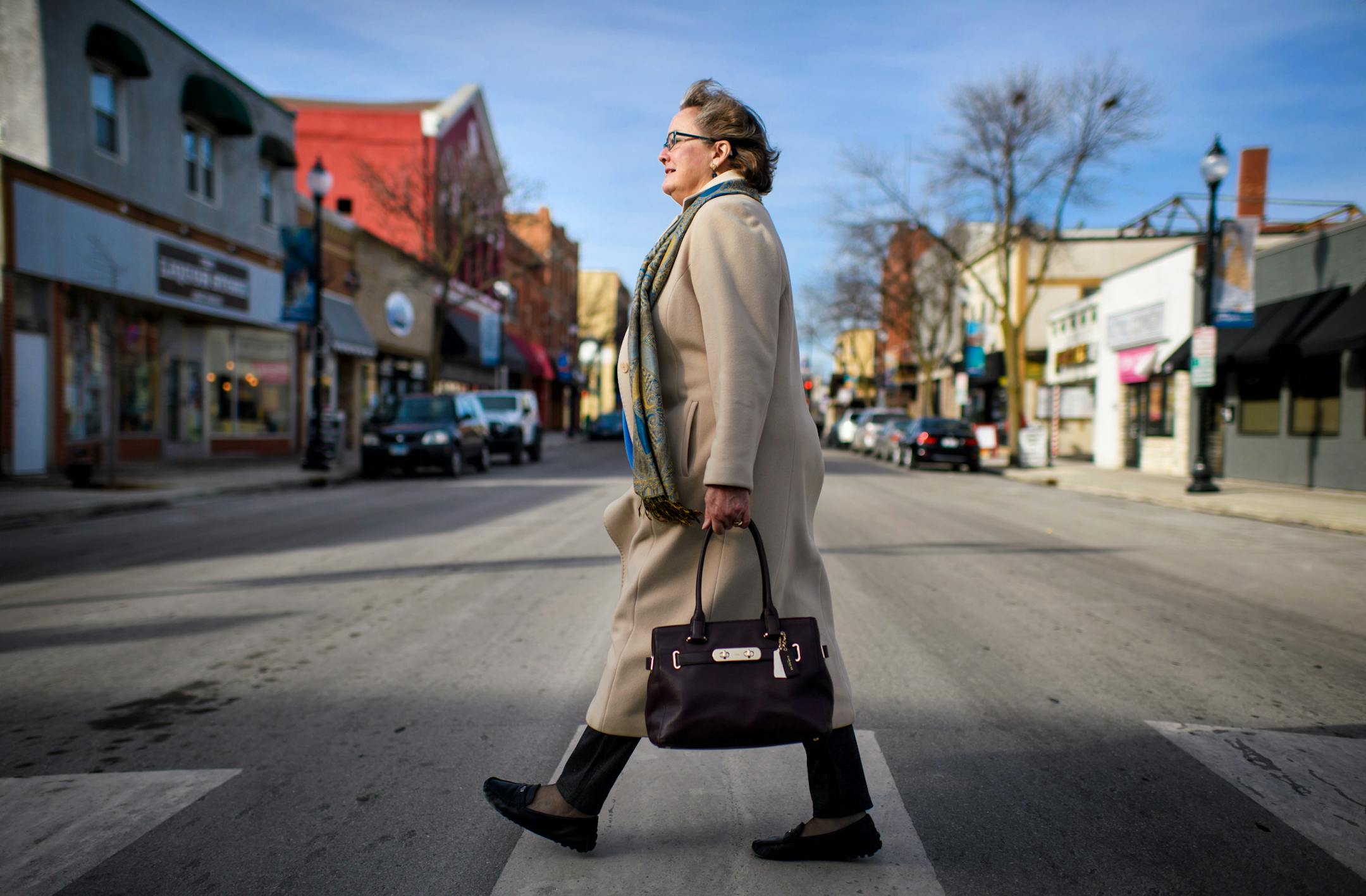 Hopkins mayor Molly Cummings crossed Mainstreet. ] GLEN STUBBE &#x2022; glen.stubbe@startribune.com Friday February 10, 2017 When it comes to Hopkins, all eyes are on Mainstreet, the center of the city's entertainment and commercial life. The street features nothing but locally owned small businesses, as well as theaters and restaurants. The city is expecting increased foot traffic in the area once the light rail begins running and a large luxury apartment complex is built nearby. What is the se