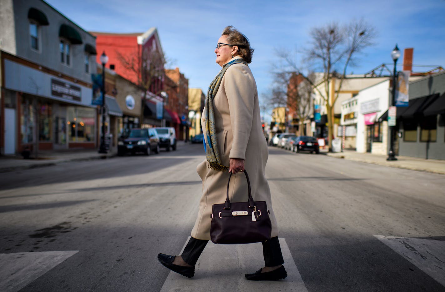 Hopkins mayor Molly Cummings crossed Mainstreet. ] GLEN STUBBE &#x2022; glen.stubbe@startribune.com Friday February 10, 2017 When it comes to Hopkins, all eyes are on Mainstreet, the center of the city's entertainment and commercial life. The street features nothing but locally owned small businesses, as well as theaters and restaurants. The city is expecting increased foot traffic in the area once the light rail begins running and a large luxury apartment complex is built nearby. What is the se