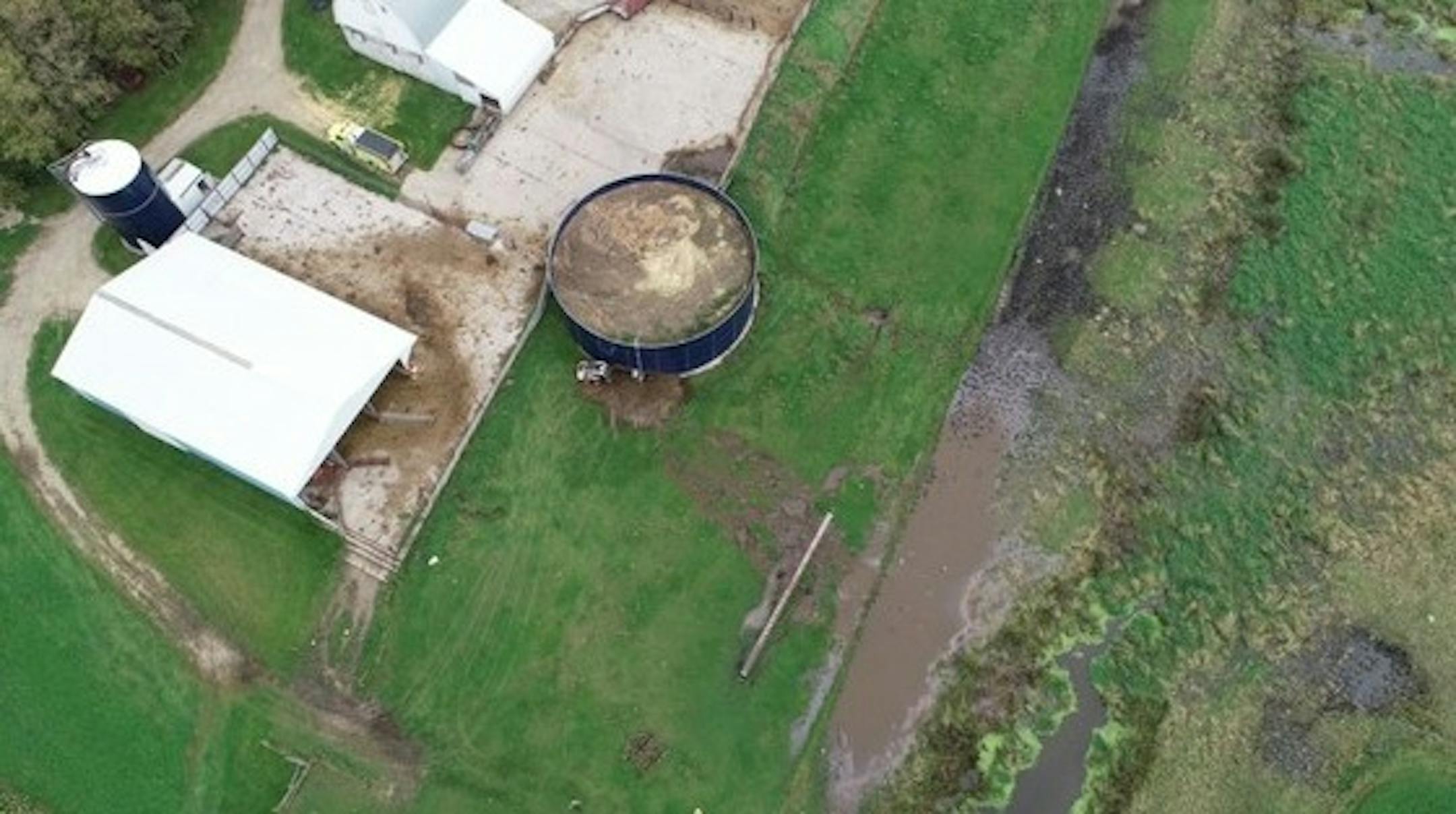 Some of the spilled waste reached an adjacent intermittent stream and swampy area, where it was contained with a trench and berm, according to the Stearns County Sheriff's Office.