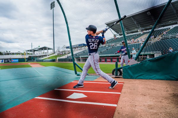Twins outfielder Max Kepler took batting practice in Fort Myers last spring. Twins players officially report soon.