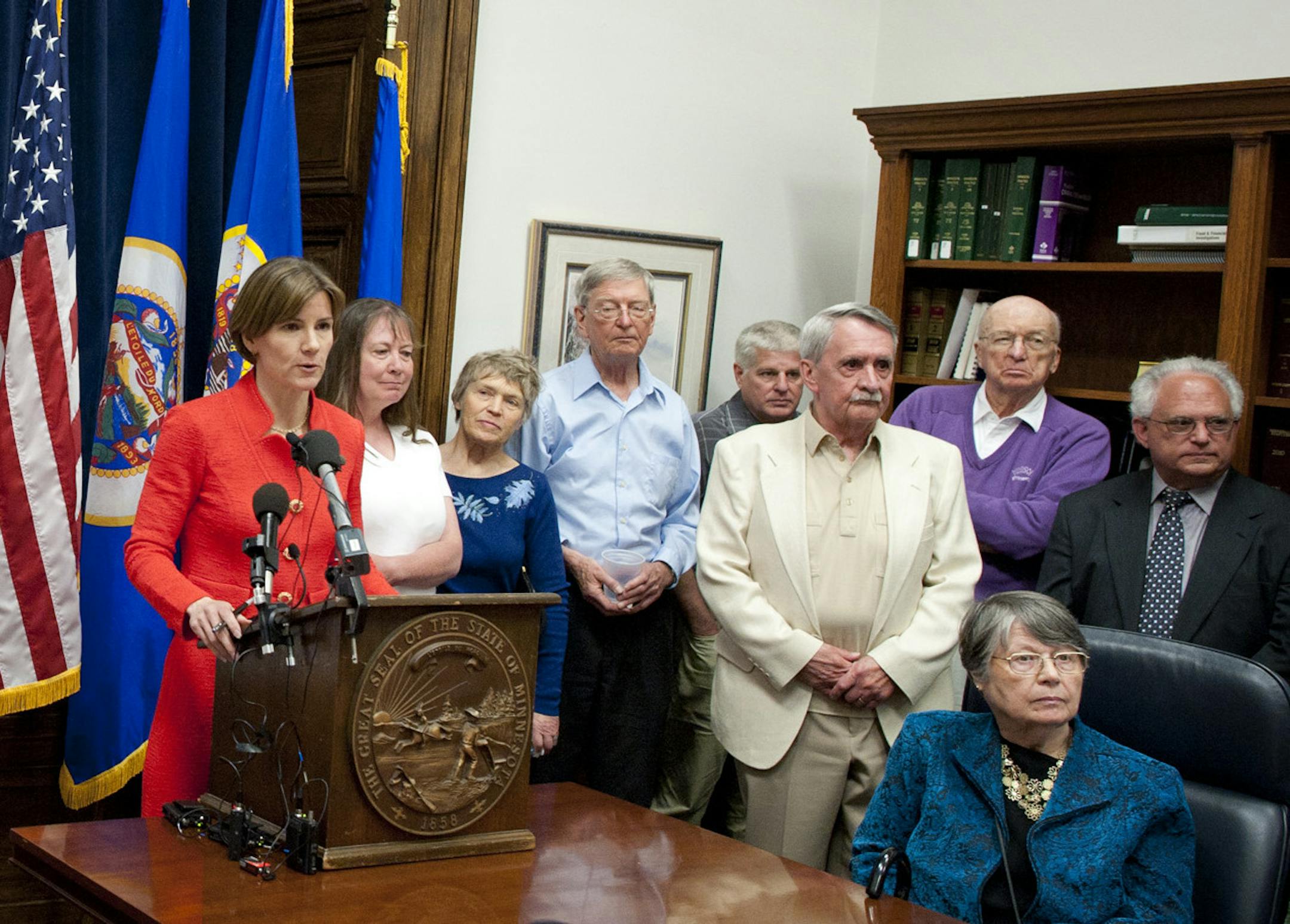 In this June 2011 file photo, Minnesota Attorney General Lori Swanson asked the Minnesota Public Utilities Commission to suspend CenterPoint Energy's pilot program to charge progressively higher consumption-based rates to customers.