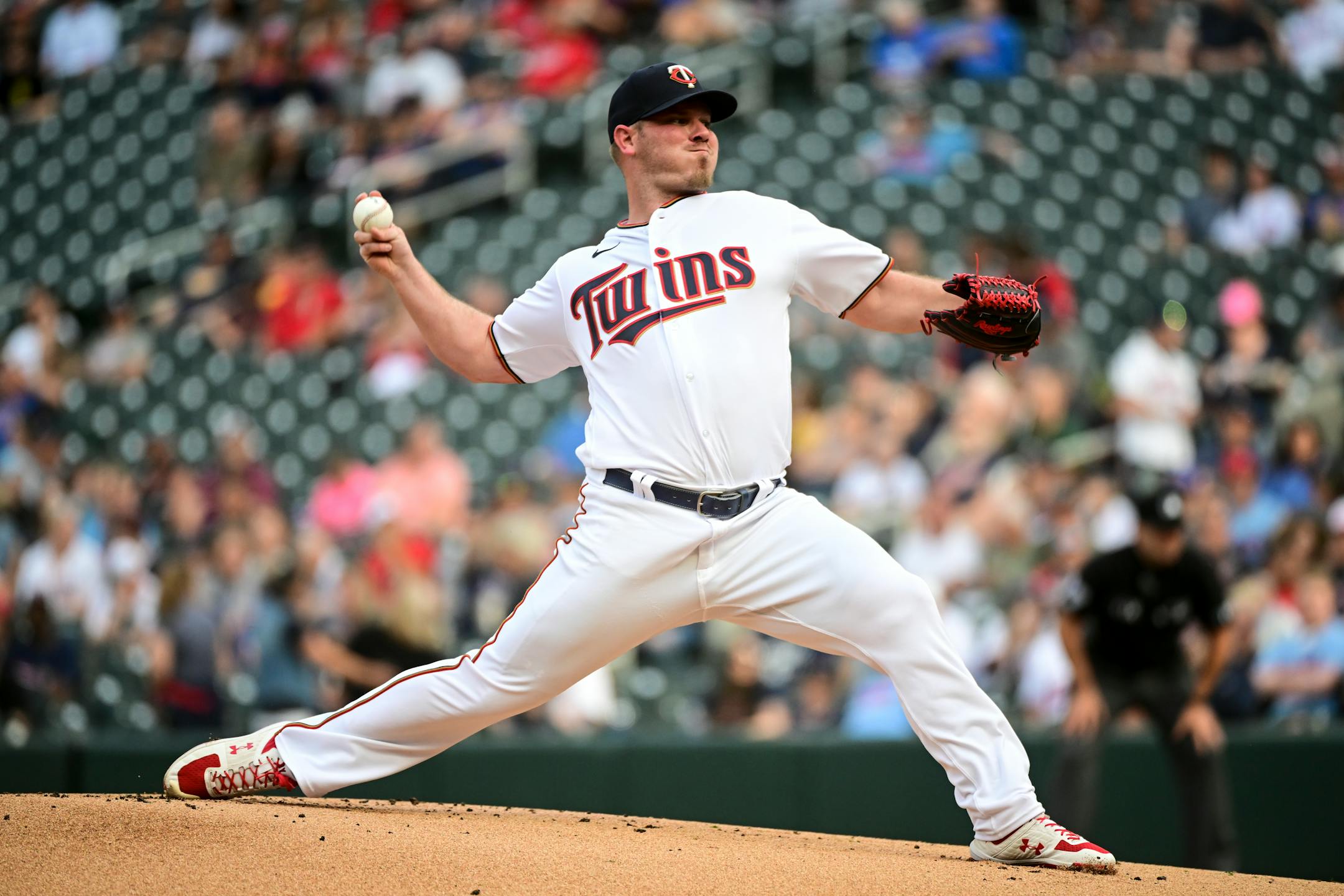 Minnesota Twins starting pitcher Dylan Bundy (37) throws a pitch against the New York Yankees in the top of the first inning.
