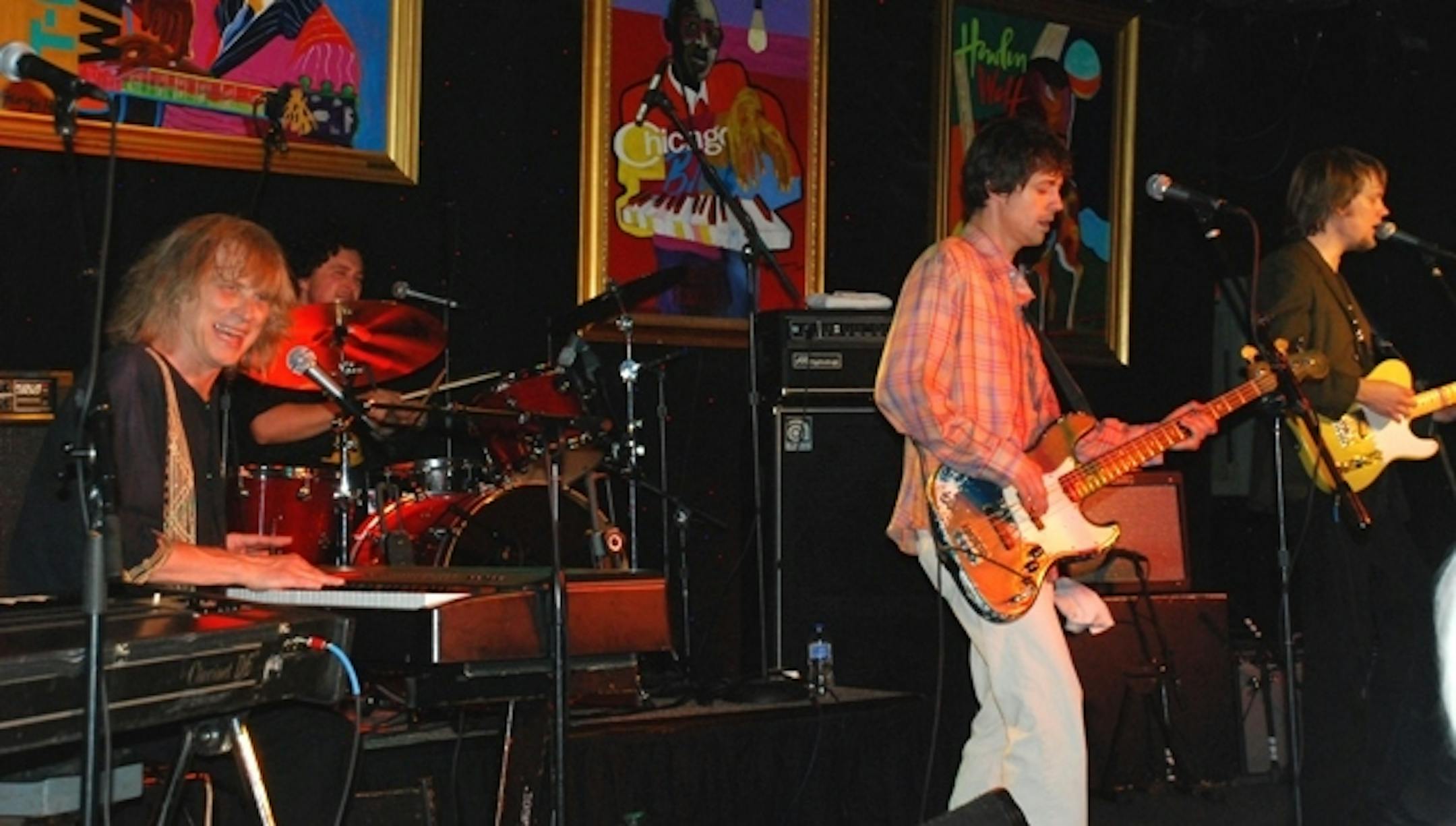 Terry Adams, left, with his new NRBQ crew at Famous Dave's. From left, Conrad Choucroun, Pete Donnelly and Scott Ligon.