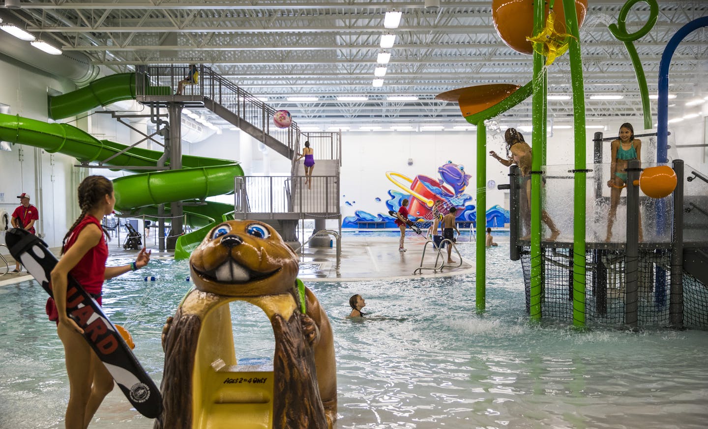 The indoor pool and splash pad at the Shakopee Community Center on Friday, September 1, 2017, in Shakopee, Minn. ] RENEE JONES SCHNEIDER &#x2022; renee.jones@startribune.com