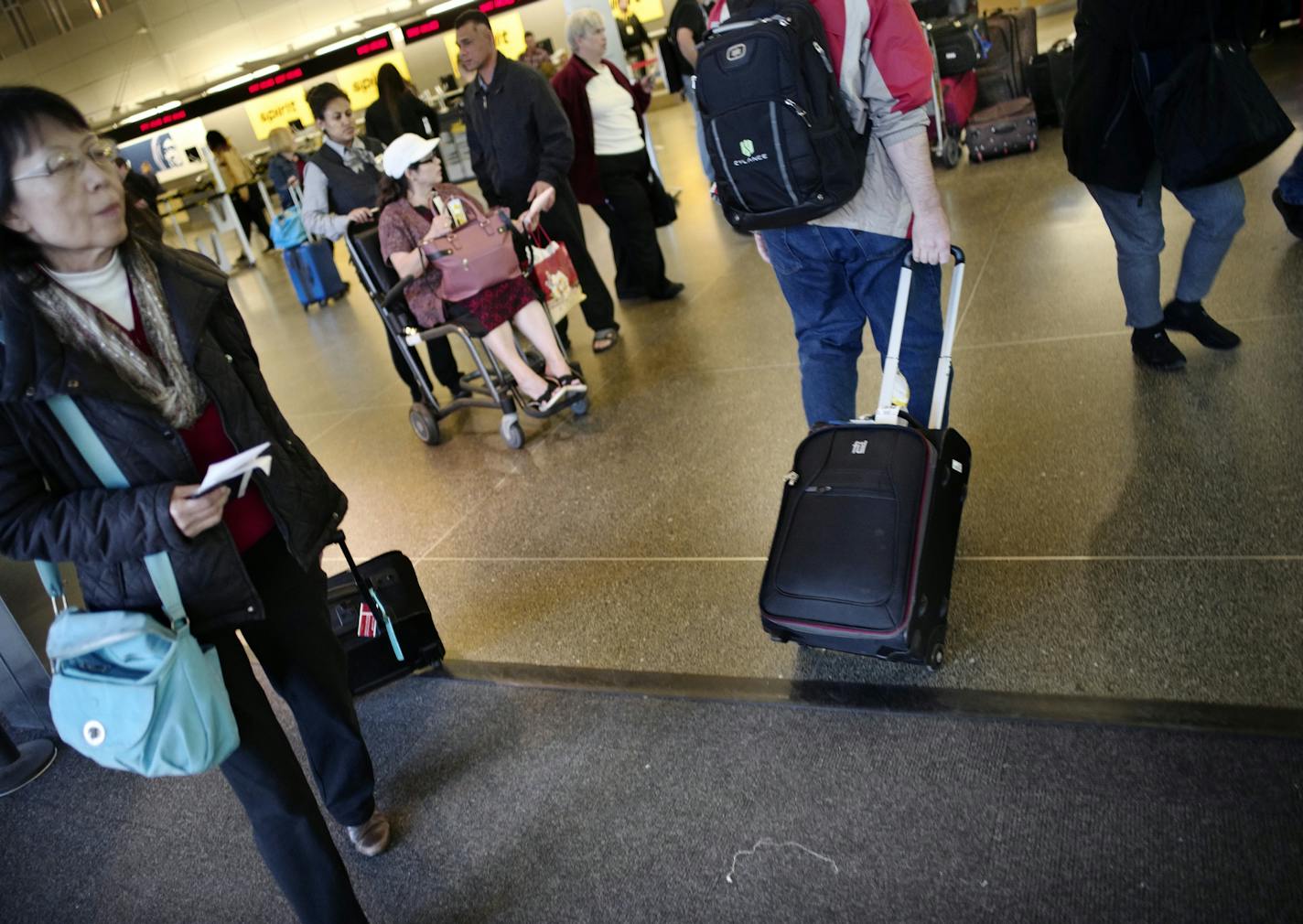 In the future, the Metropolitan Airports Commission may opt to use more terrazzo flooring like this in common areas. Richard Tsong-Taatarii/Richard.tsong-taatarii@startribune.com