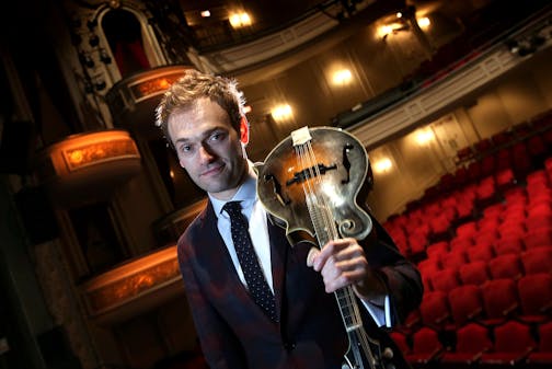 Chris Thile, at the Fitzgerald Theater, grew up listening to "A Prairie Home Companion." He will be a guest on the May 27 show as he prepares to take over as host Oct. 15.