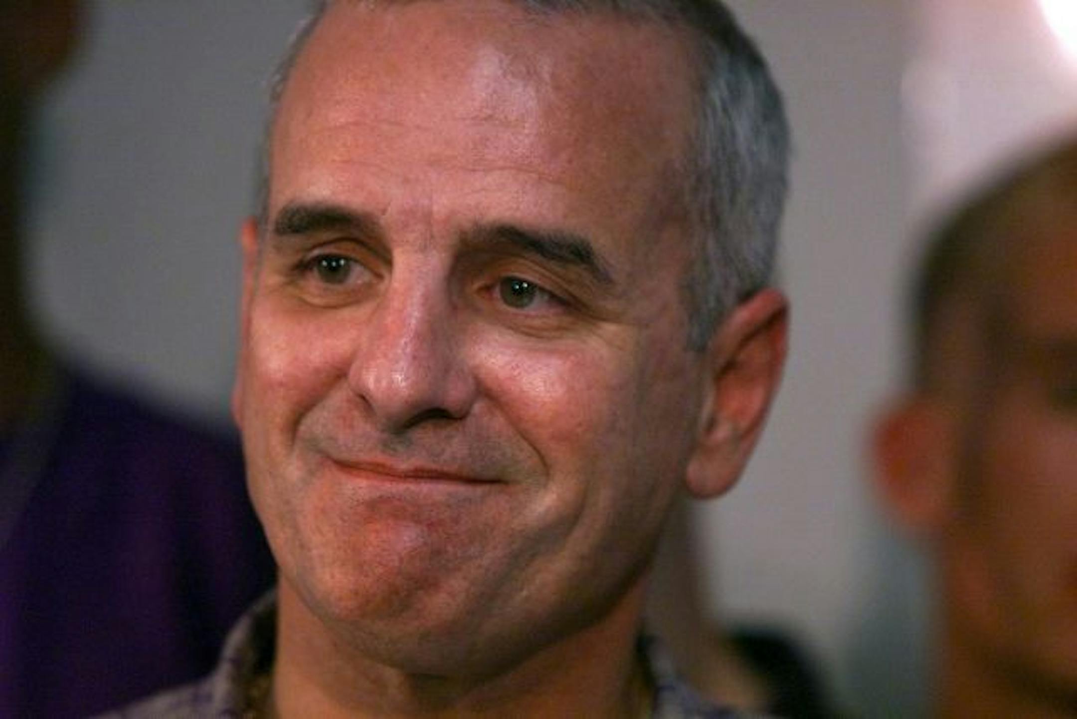 DFL U.S. Senate Candidate Mark Dayton, after speaking with reporters and learning he had won the primary at his campaign headquarters in Eagan on Tuesday night.