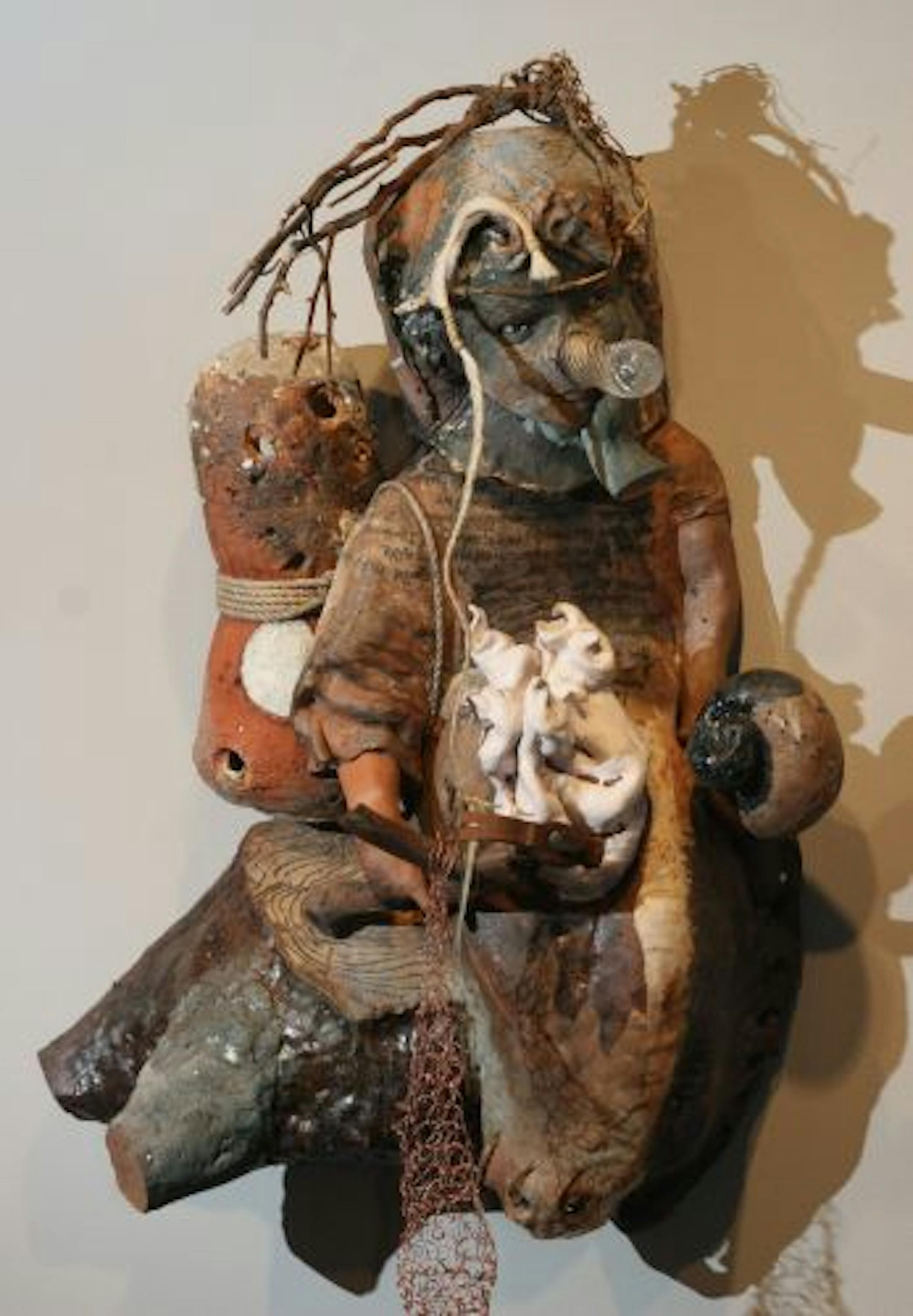 Contemporary Monsters, Northern Clay Center, surrealistic sculpture by Arthur Gonzalez.
