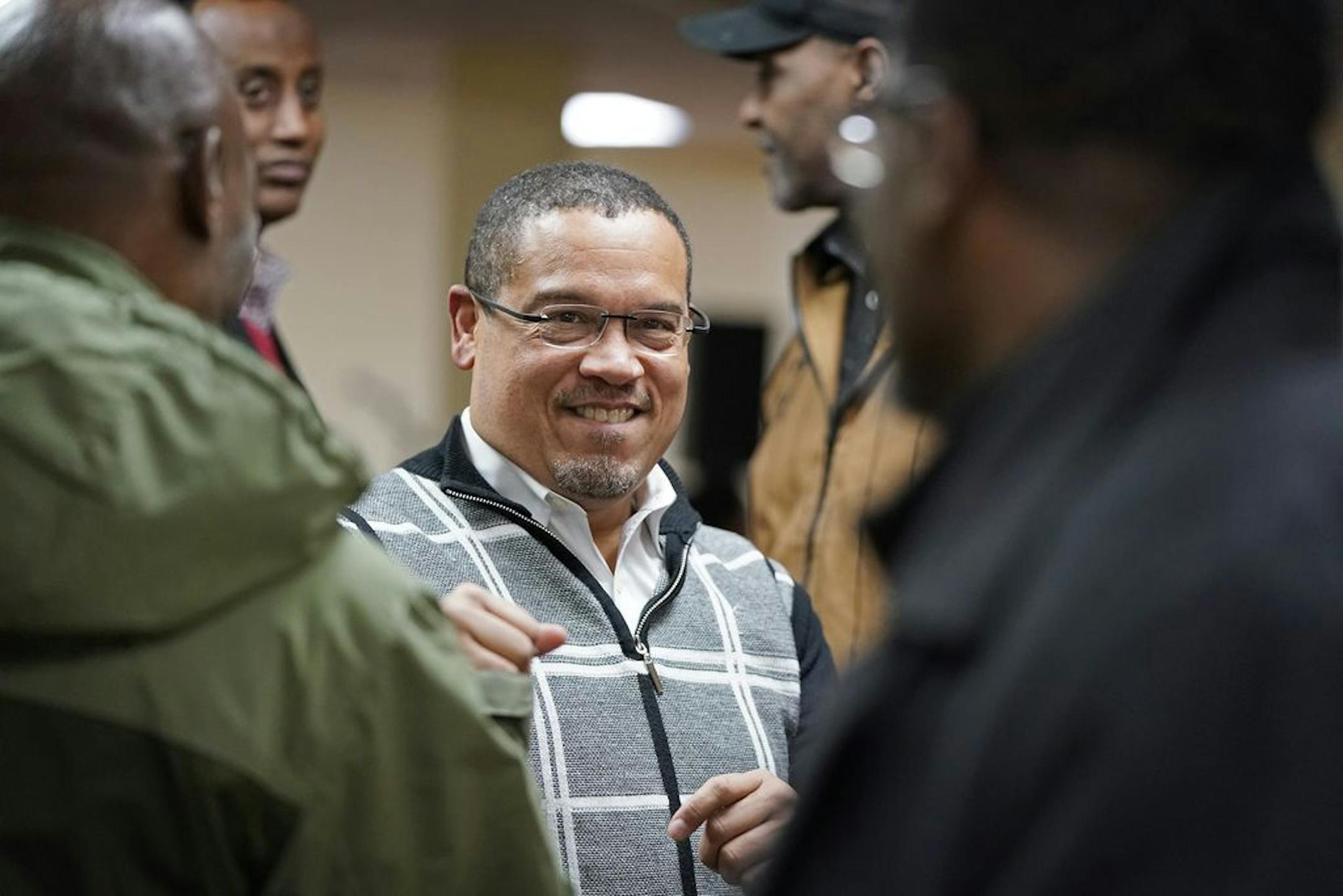 Attorney General Keith Ellison at a listening session in January.