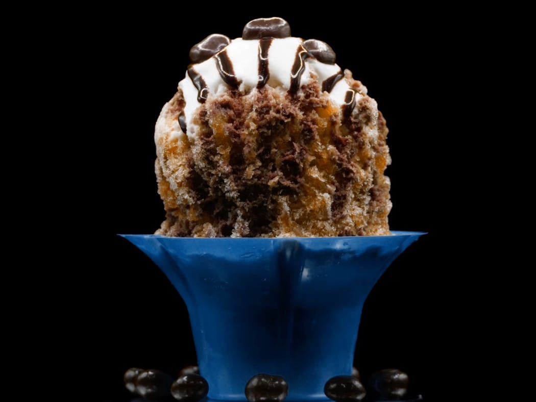 Mocha Madness Shave Ice from Minnesnowii Shave Ice.