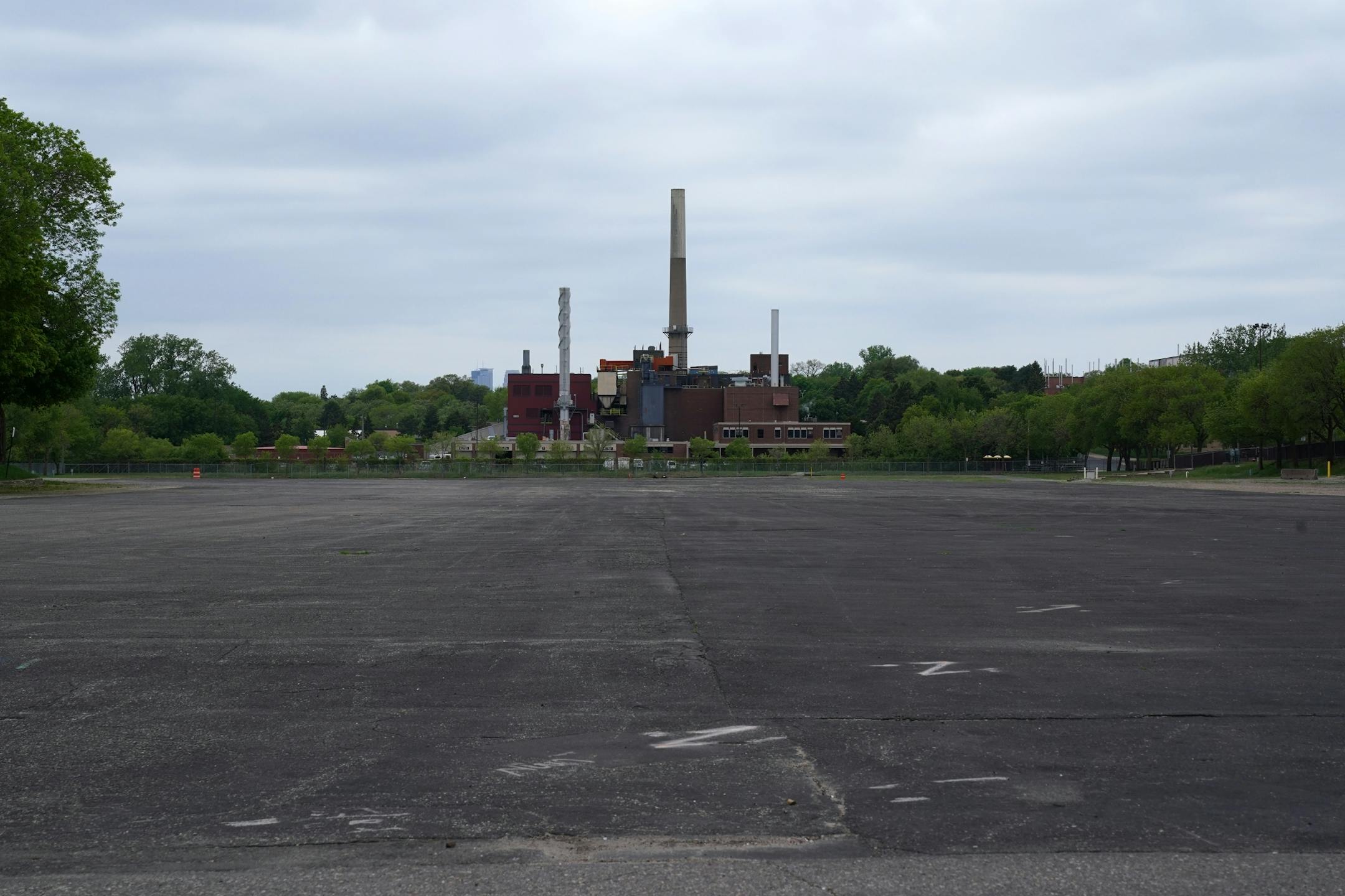 Devoid of rides and games the Midway appeared as a vacant lot Thursday.