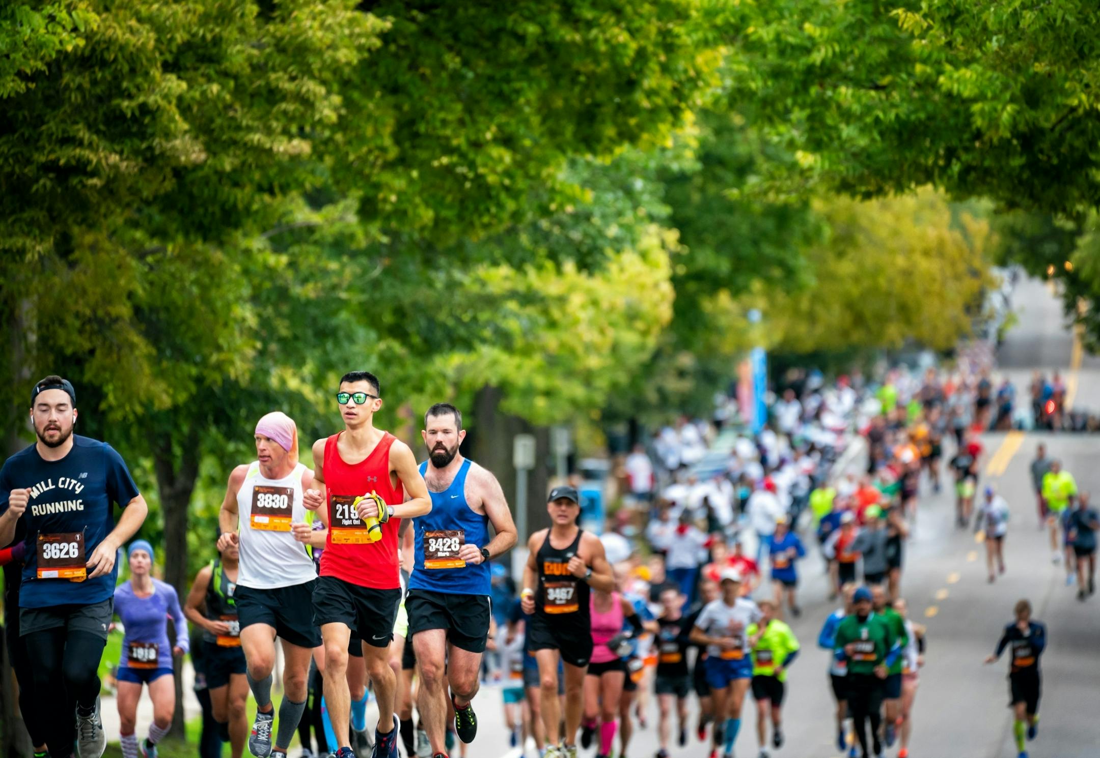The Twin Cities Marathon at Cedar Ave near the 11 mile marker.