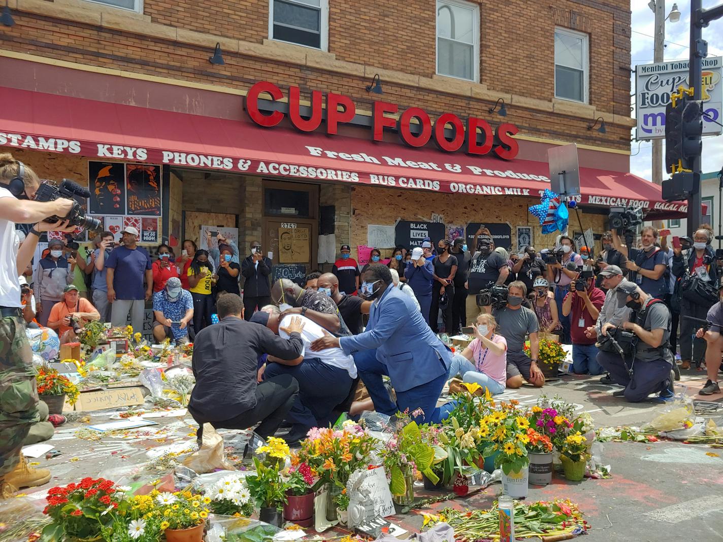 Terrence Floyd, a brother of George Floyd, paid a visit Monday to 38th Street and S. Chicago Avenue, the place where George Floyd was detained and later died.