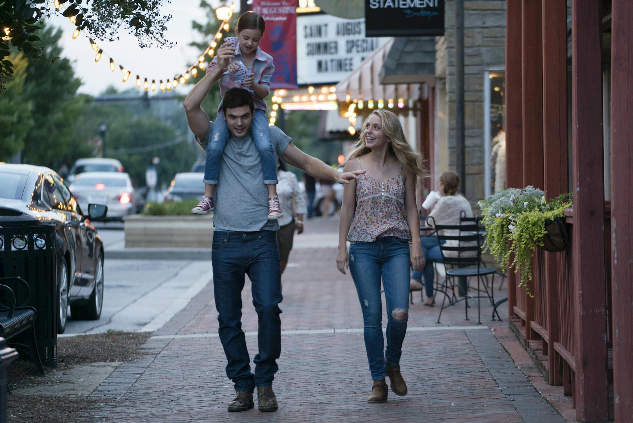 Abby Ryder Fortson, Alex Roe and Jessica Rothe in "Forever My Girl."