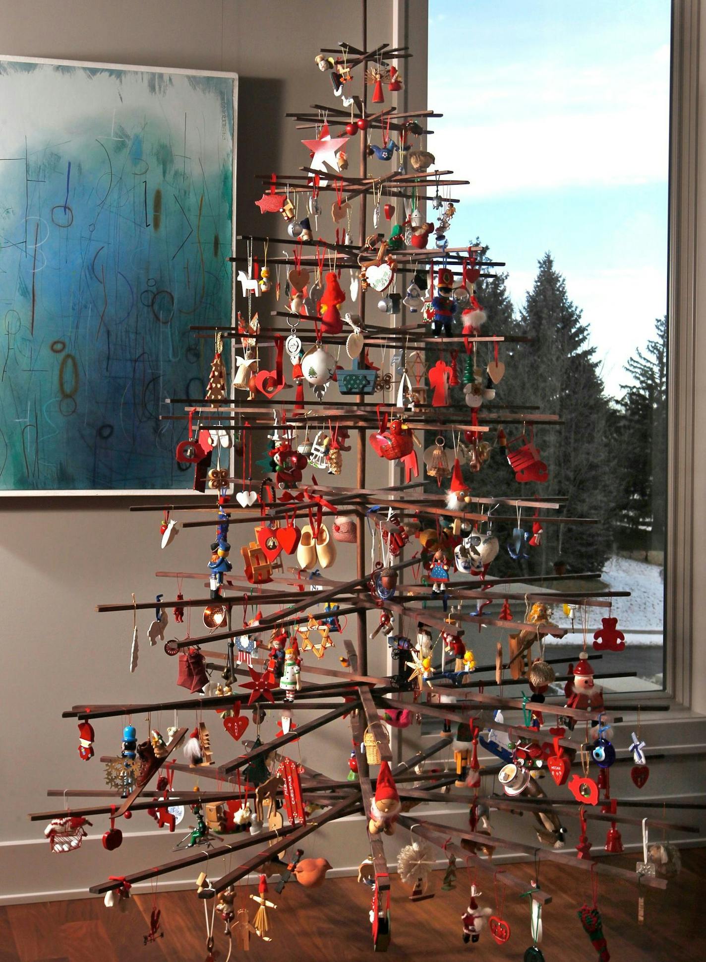 A 6-foot PossibiliTree is a handcrafted wood alternative to a traditional Christmas tree and is sold through a Minneapolis company. provided.