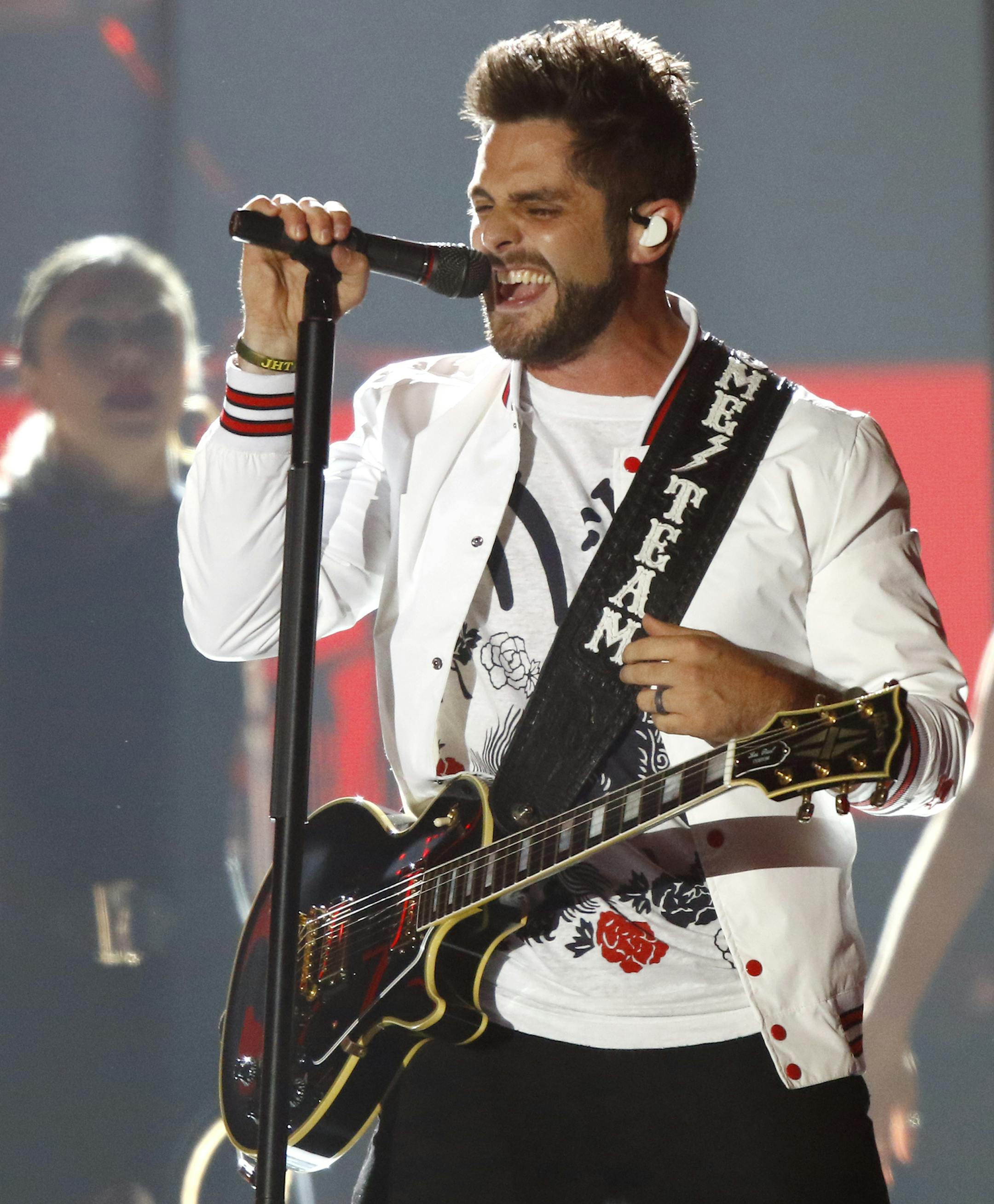 Thomas Rhett performs "Craving You" at the CMT Music Awards at Music City Center on Wednesday, June 7, 2017, in Nashville, Tenn. (Photo by Wade Payne/Invision/AP)