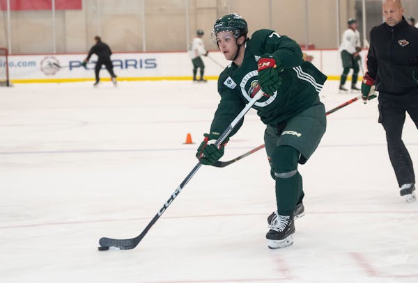 Despite finishing the season with the Wild, defenseman Brock Faber was happy to participate in development camp Friday.