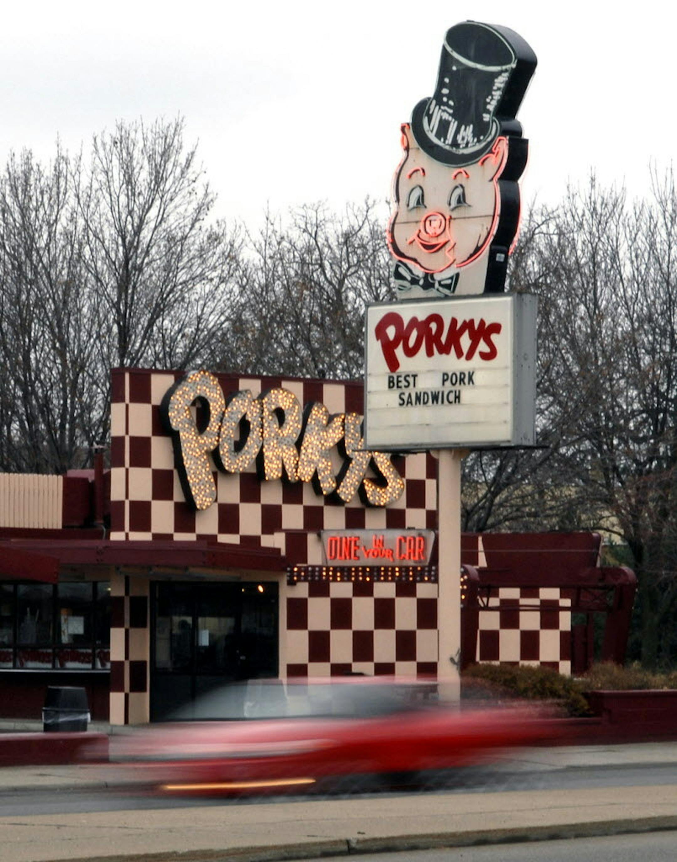 Porkys on University Avenue in St. Paul, in a 2006 photo. The fast-food restaurant was a recognizable spot since it opened in 1953.