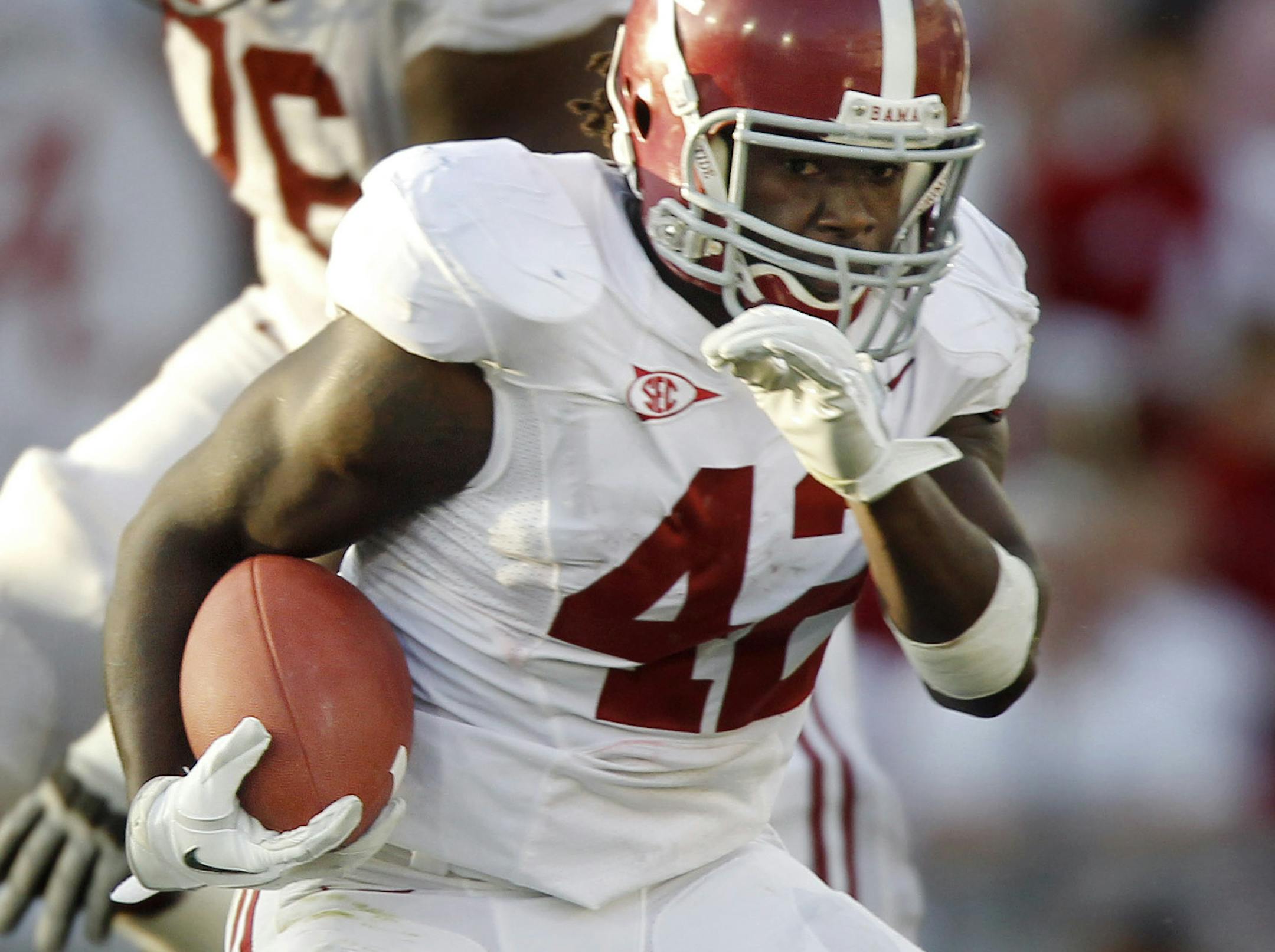 Alabama's Eddie Lacy, now in training camp as a running back for the Green Bay Packers.