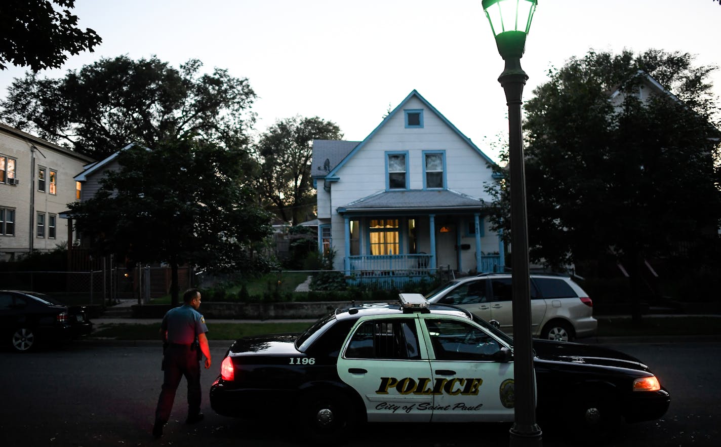 St. Paul Police Officer Justin Rangel walked back to his car after visiting Shirley Thompson, 78, at her St. Paul home. ] AARON LAVINSKY &#x2022; aaron.lavinsky@startribune.com Police work is being scrutinized like never before. Across the country and Minnesota, the officer-involved killings of civilians -- Justine Damond, Philando Castile, and Jamar Clark -- have altered the public perception of police officers. We follow a number of officers around to examine what a day-in-the-life of a beat o